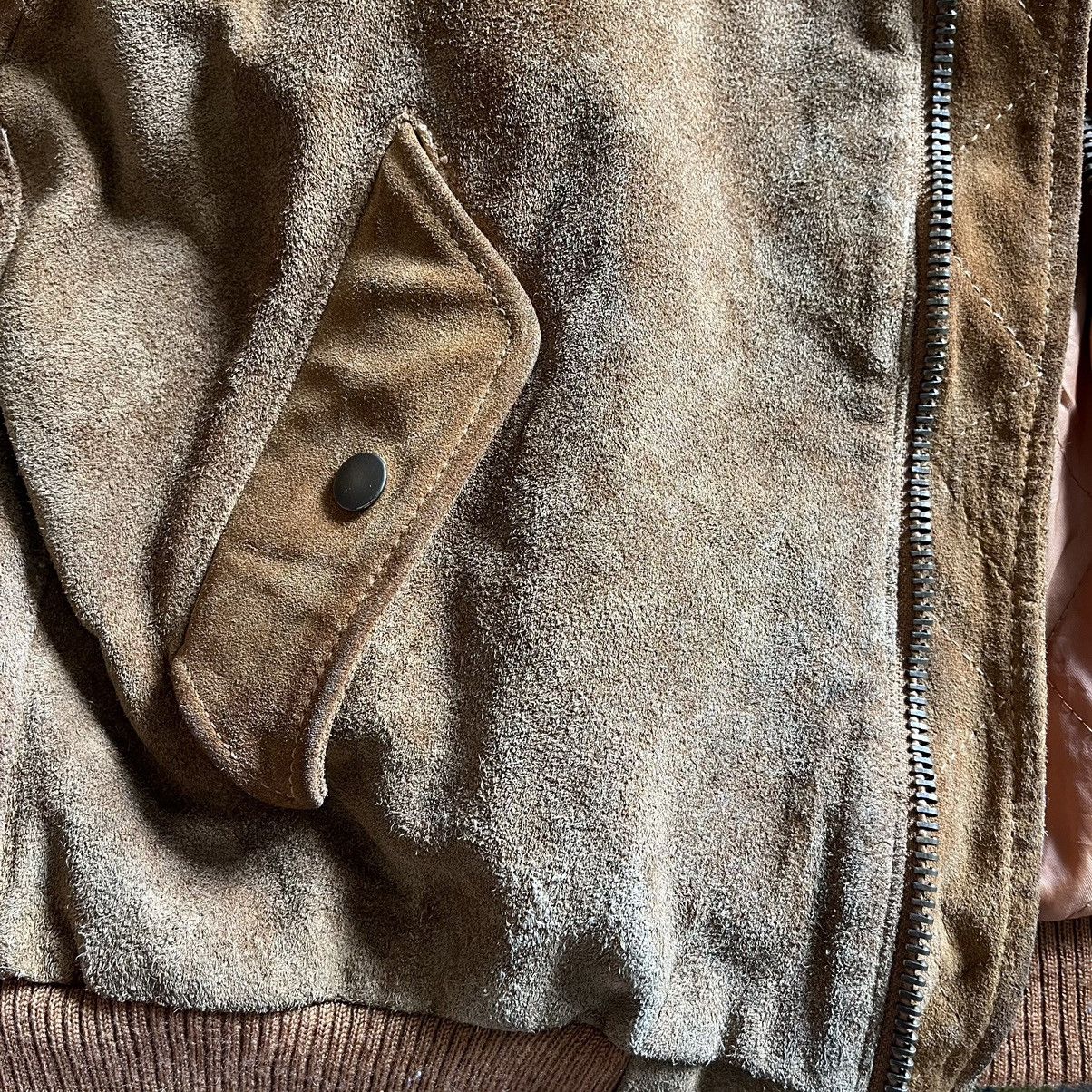 Vintage Vintage Bomber Cowhide Suede Leather Jacket Size US L / EU 52-54 / 3 - 16 Thumbnail