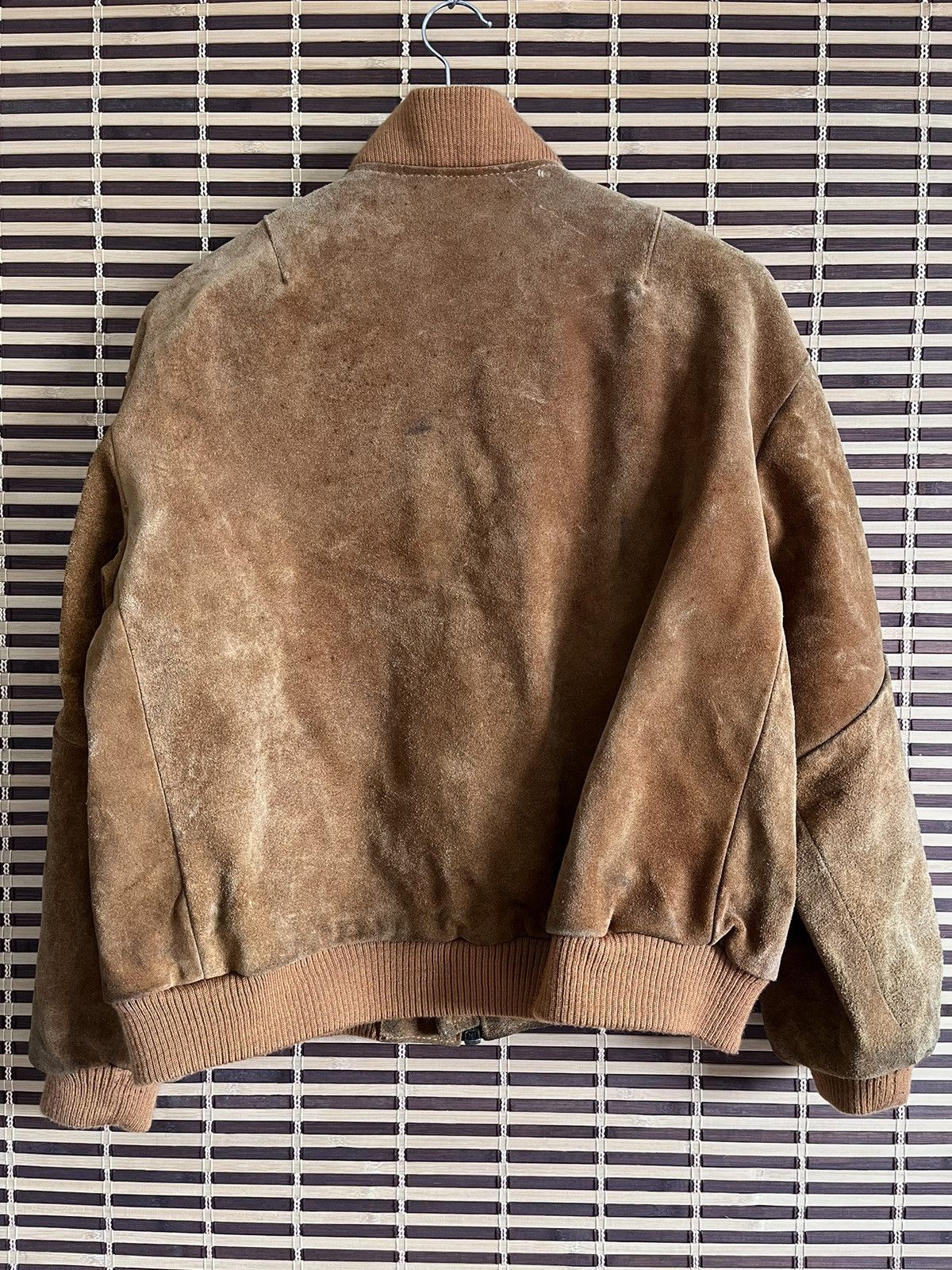 Vintage Vintage Bomber Cowhide Suede Leather Jacket Size US L / EU 52-54 / 3 - 2 Thumbnail