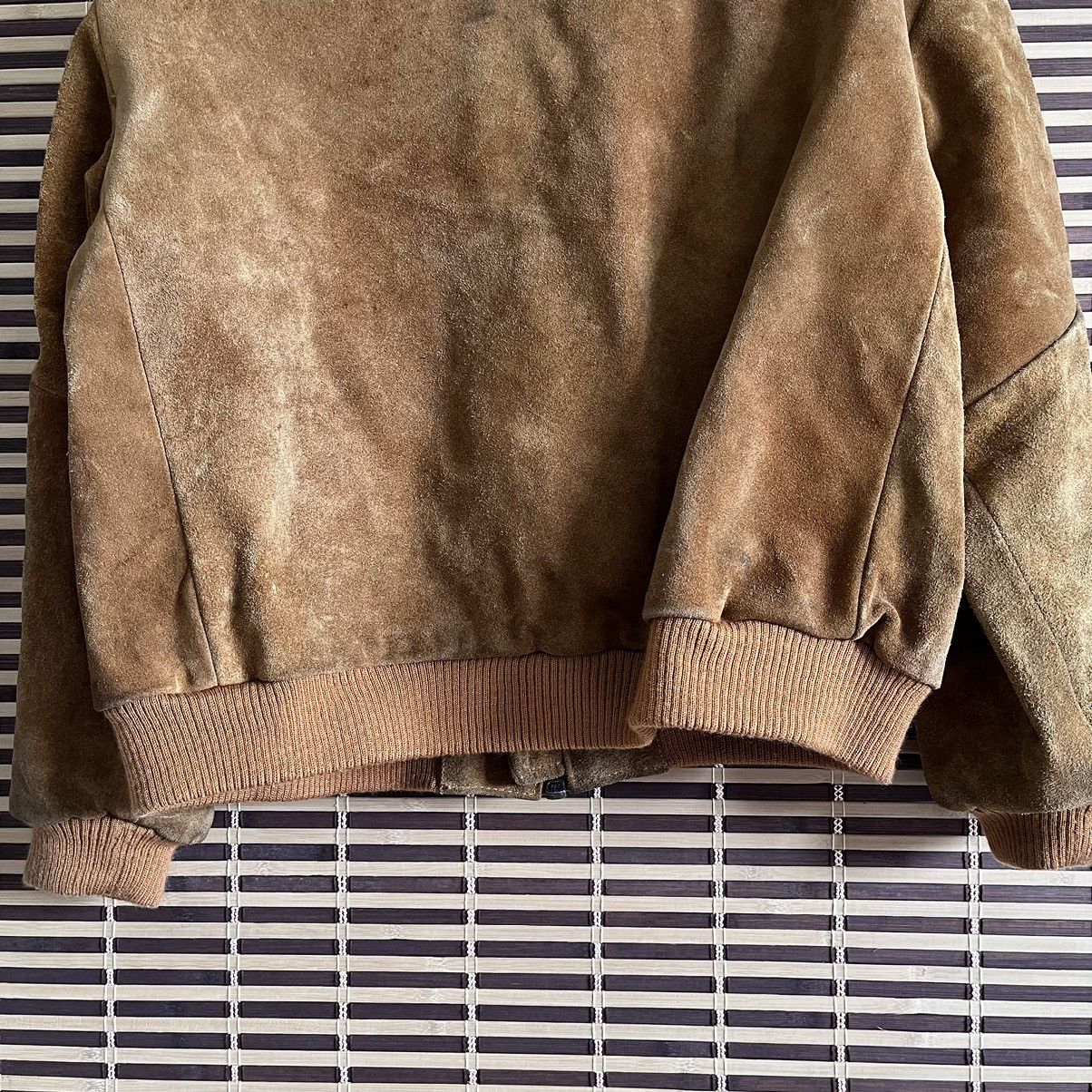 Vintage Vintage Bomber Cowhide Suede Leather Jacket Size US L / EU 52-54 / 3 - 18 Thumbnail