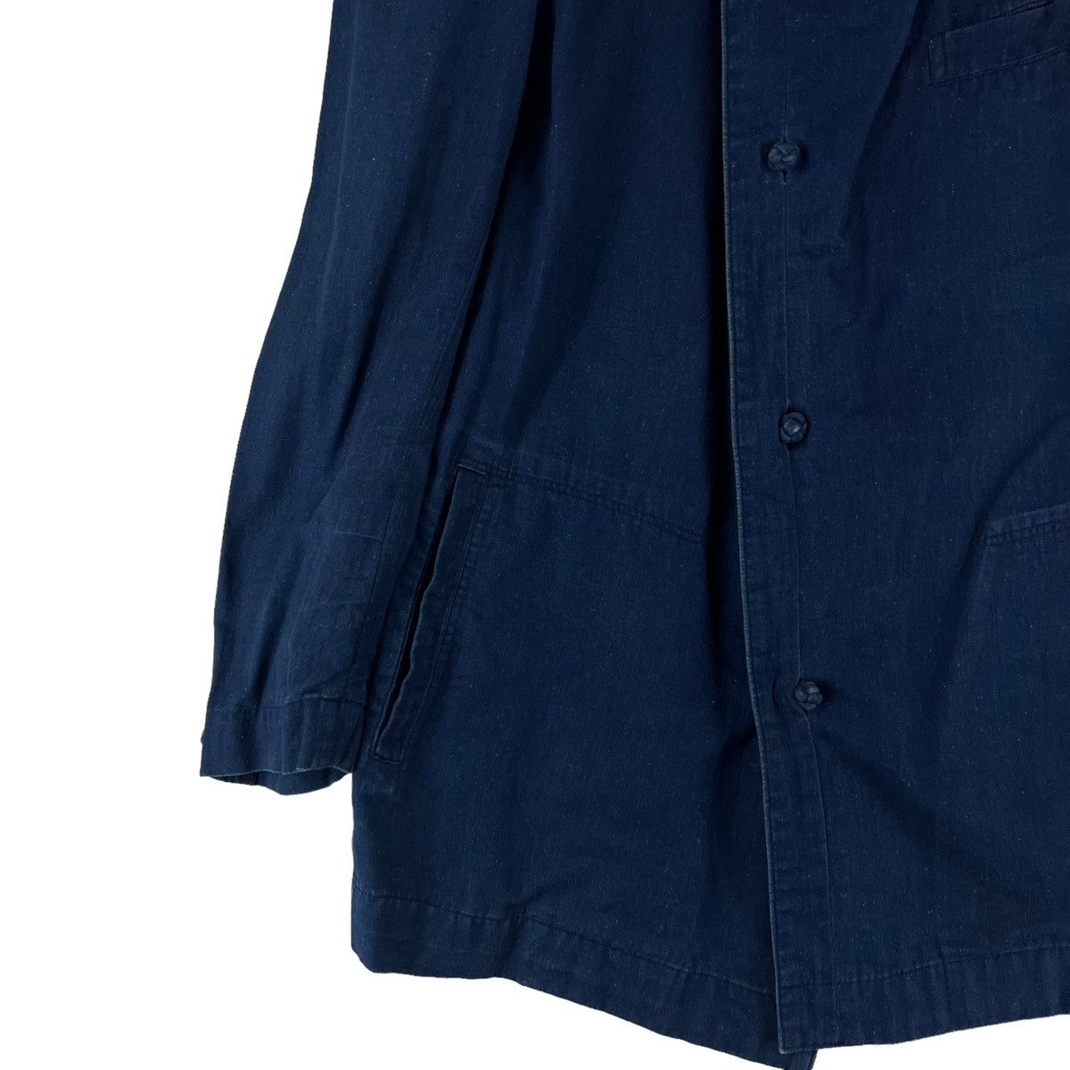 Issey Miyake ISSEY MIYAKE MEN INDIGO BLUE MANDARIN JACKET JAPAN MADE Size US S / EU 44-46 / 1 - 8 Thumbnail
