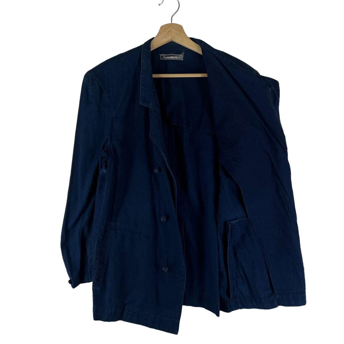 Issey Miyake ISSEY MIYAKE MEN INDIGO BLUE MANDARIN JACKET JAPAN MADE Size US S / EU 44-46 / 1 - 4 Thumbnail
