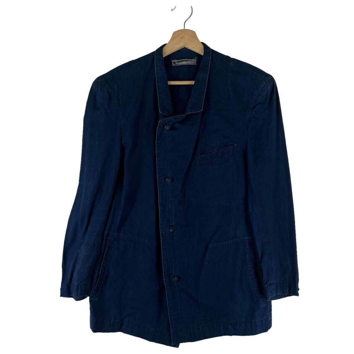 Issey Miyake ISSEY MIYAKE MEN INDIGO BLUE MANDARIN JACKET JAPAN MADE Size US S / EU 44-46 / 1 - 1 Thumbnail