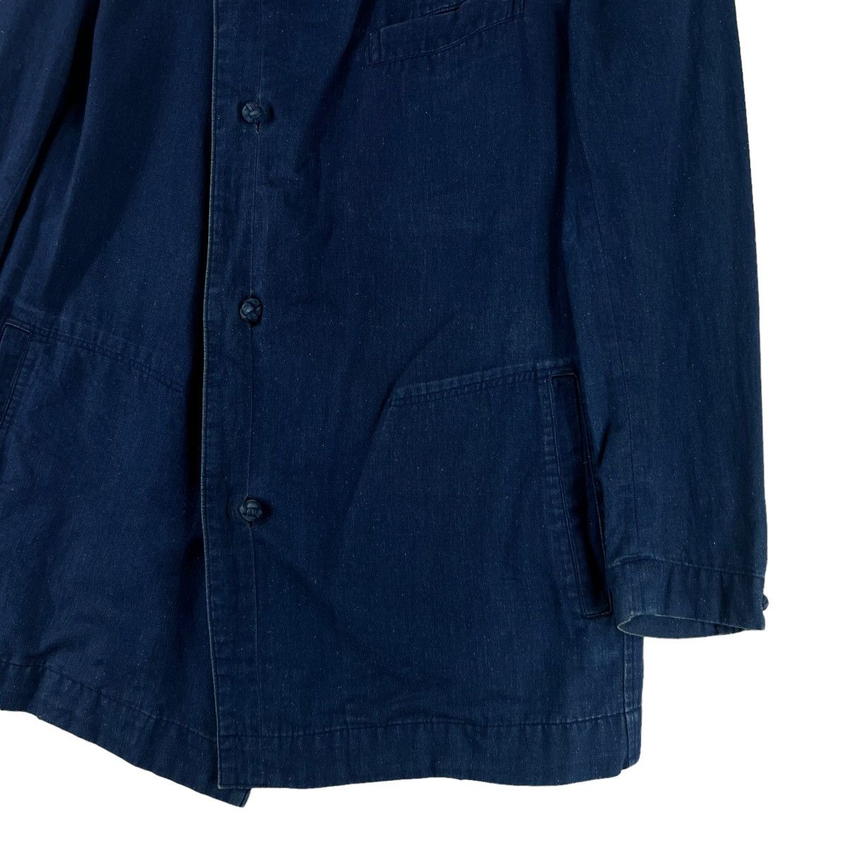 Issey Miyake ISSEY MIYAKE MEN INDIGO BLUE MANDARIN JACKET JAPAN MADE Size US S / EU 44-46 / 1 - 10 Thumbnail