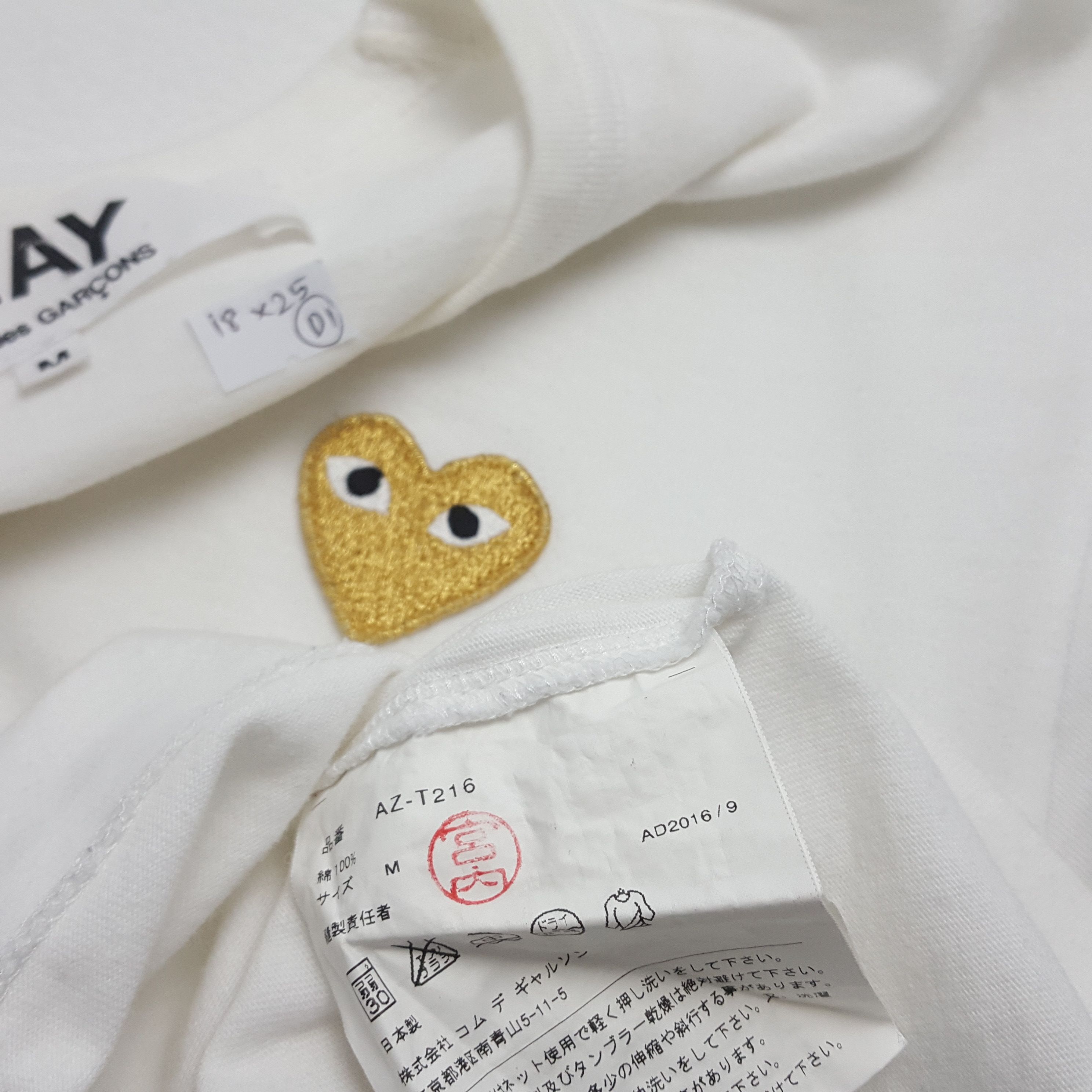 Comme des Garcons × Comme des Garcons PLAY × Vintage Vintage COMME des CARCONS PLAY logo t-shirts made in Japan Size US M / EU 48-50 / 2 - 5 Thumbnail