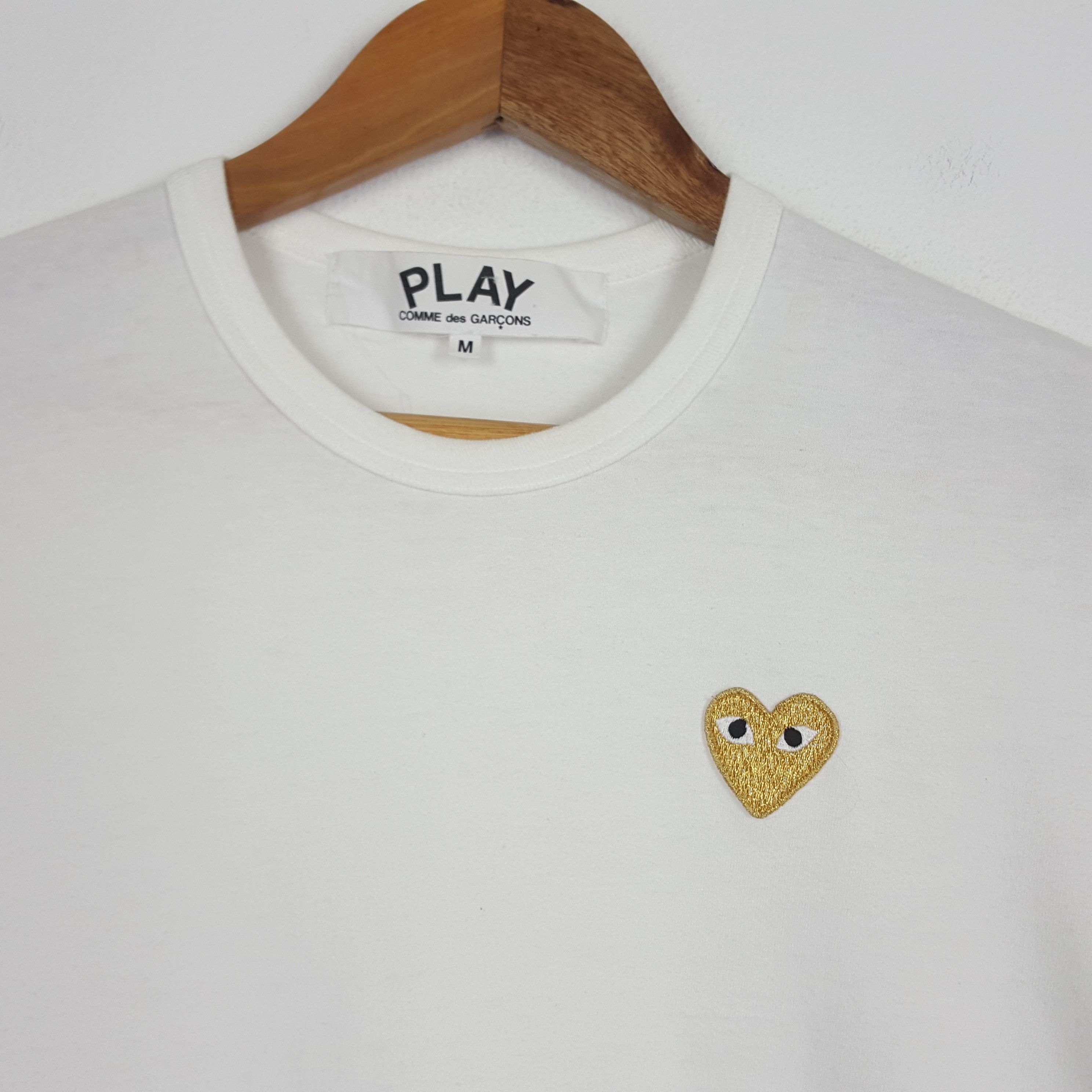 Comme des Garcons × Comme des Garcons PLAY × Vintage Vintage COMME des CARCONS PLAY logo t-shirts made in Japan Size US M / EU 48-50 / 2 - 6 Thumbnail