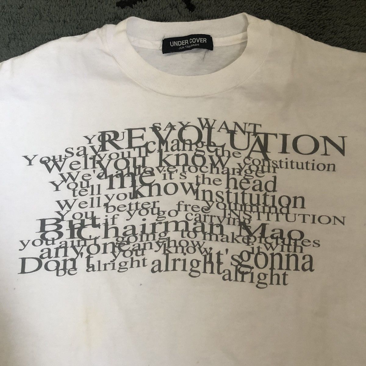 Undercover Archive Undercover Revolution Quote T Shirt Vintage Size US S / EU 44-46 / 1 - 3 Thumbnail