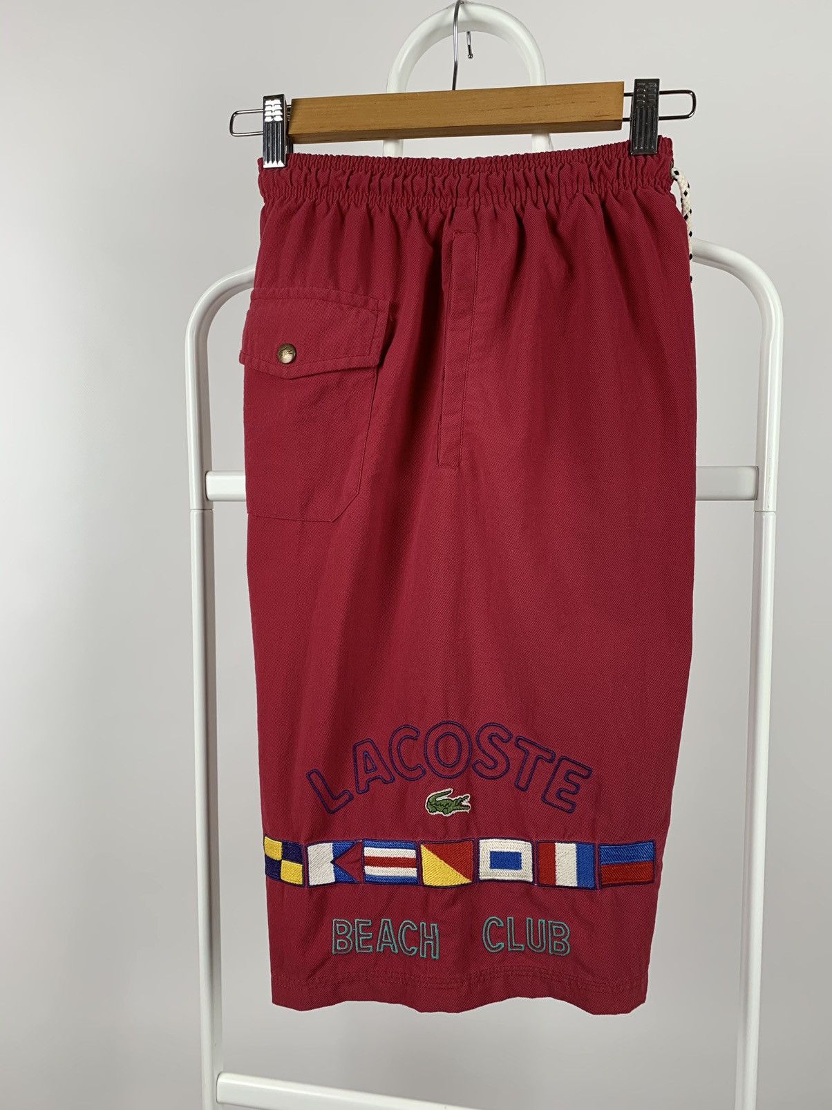 Lacoste 90s Vintage Lacoste Chemise Beach Club Shorts Size US 32 / EU 48 - 3 Thumbnail