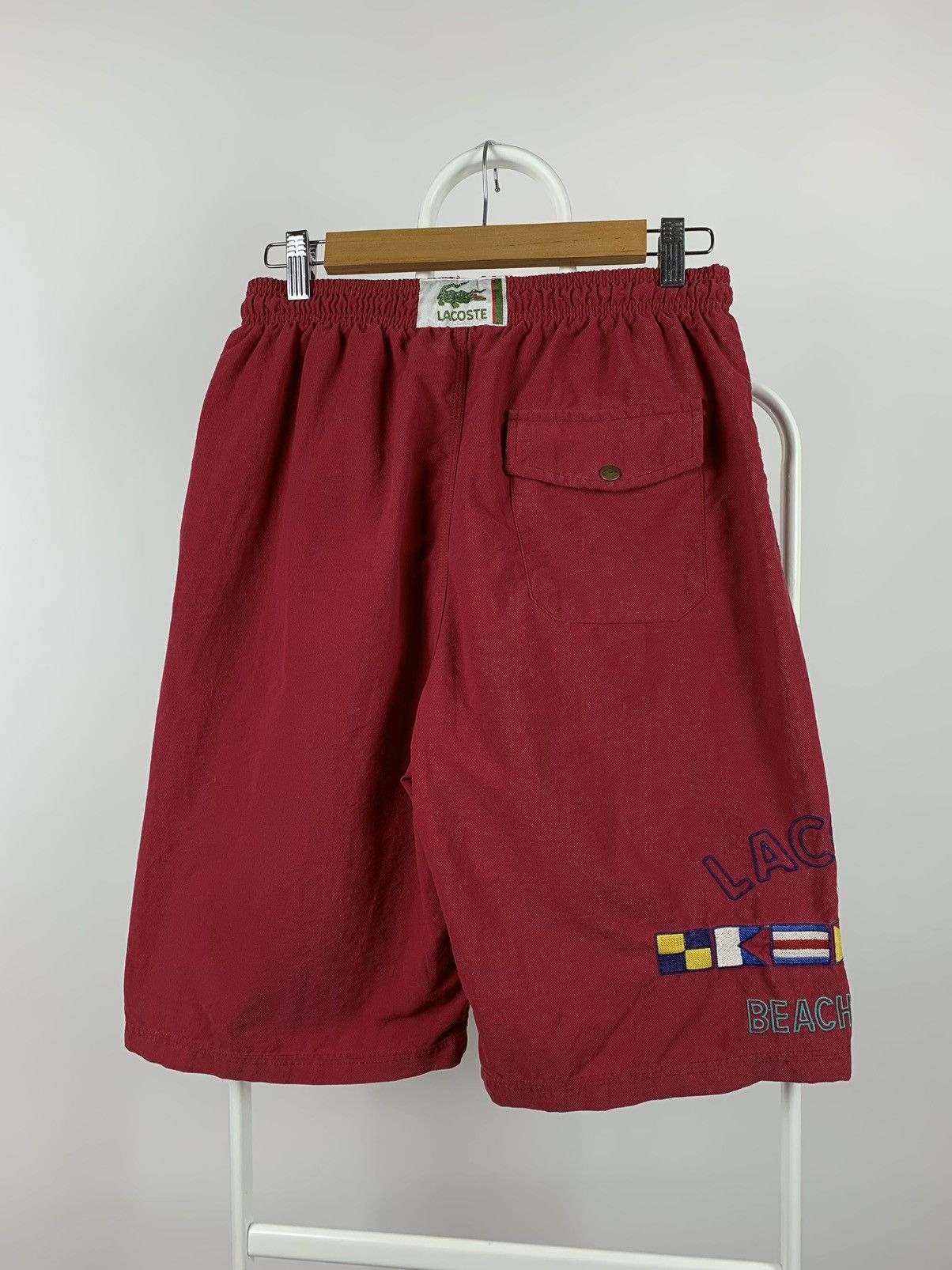 Lacoste 90s Vintage Lacoste Chemise Beach Club Shorts Size US 32 / EU 48 - 2 Thumbnail