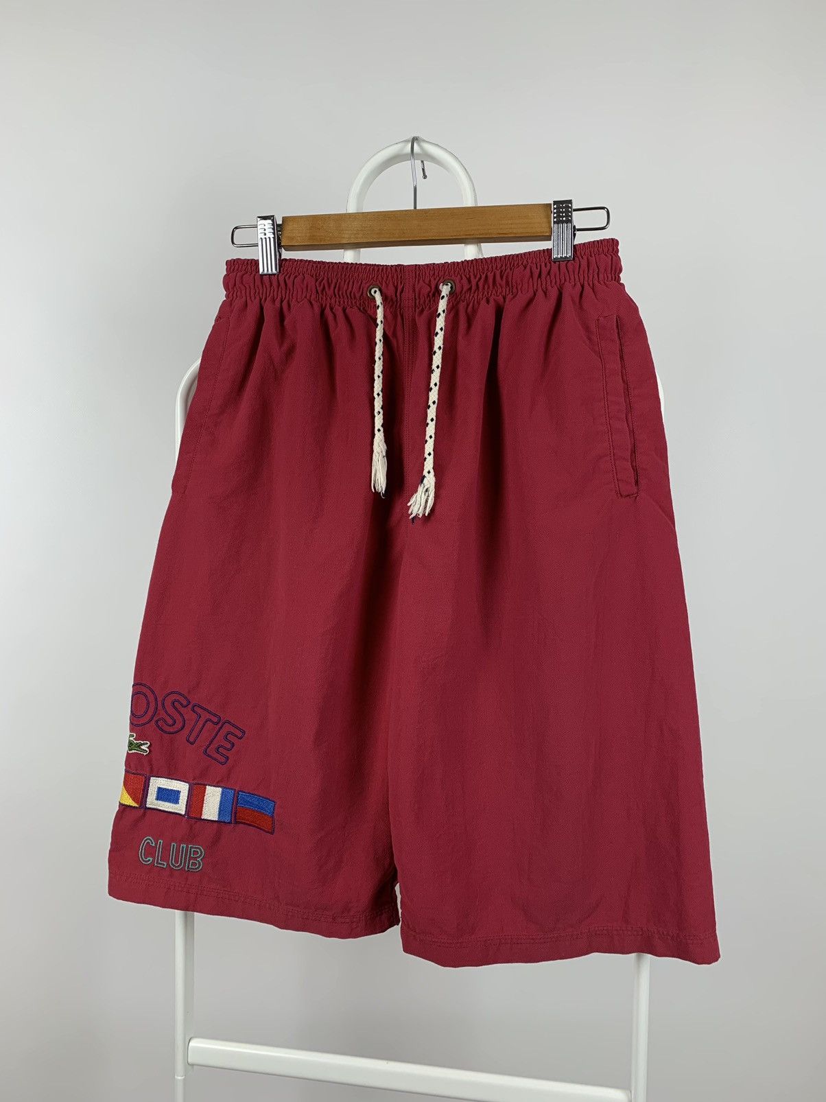 Lacoste 90s Vintage Lacoste Chemise Beach Club Shorts Size US 32 / EU 48 - 1 Thumbnail