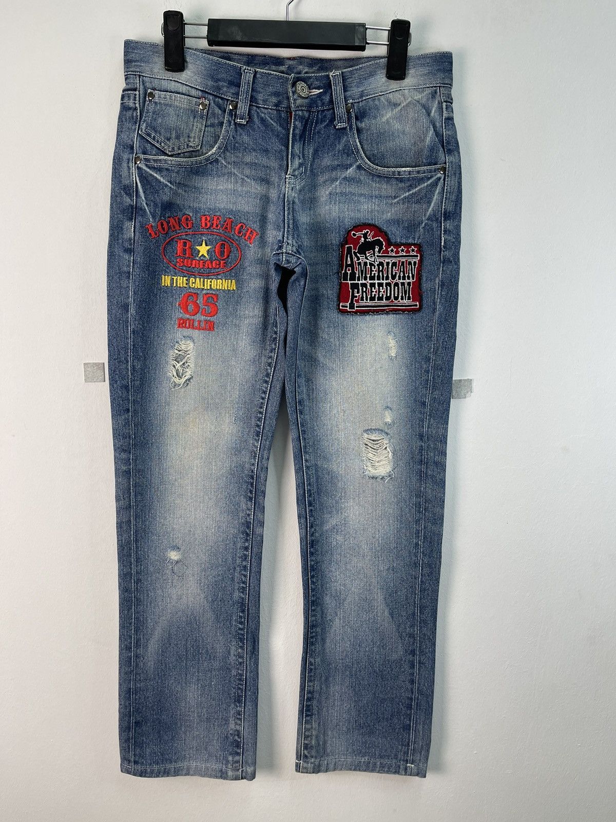 Vintage Vintage Rollin Long Beach Surf Style Denim Size US 31 - 2 Thumbnail