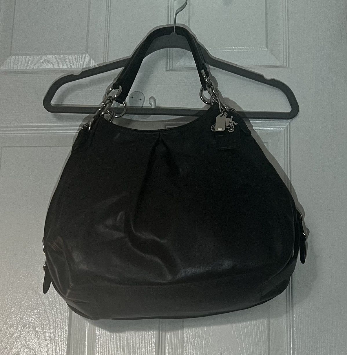 Coach Leather Coach Shoulder Bag W/ Purple Interior Size ONE SIZE - 2 Thumbnail