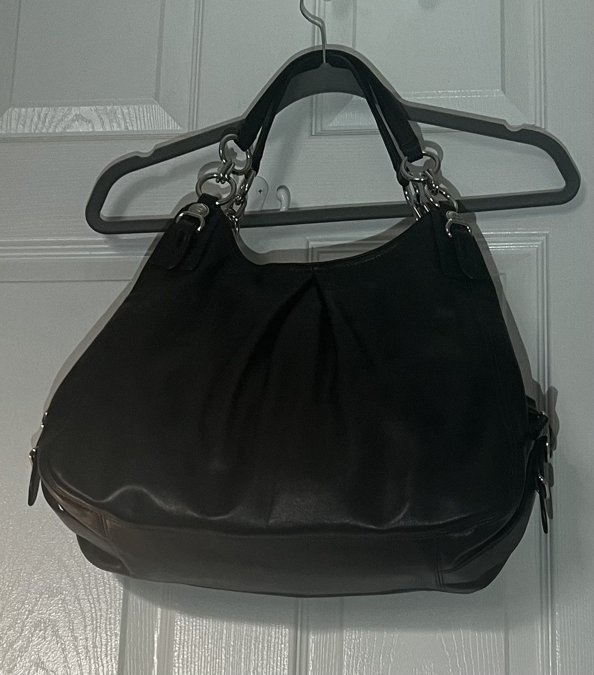 Coach Leather Coach Shoulder Bag W/ Purple Interior Size ONE SIZE - 7 Thumbnail