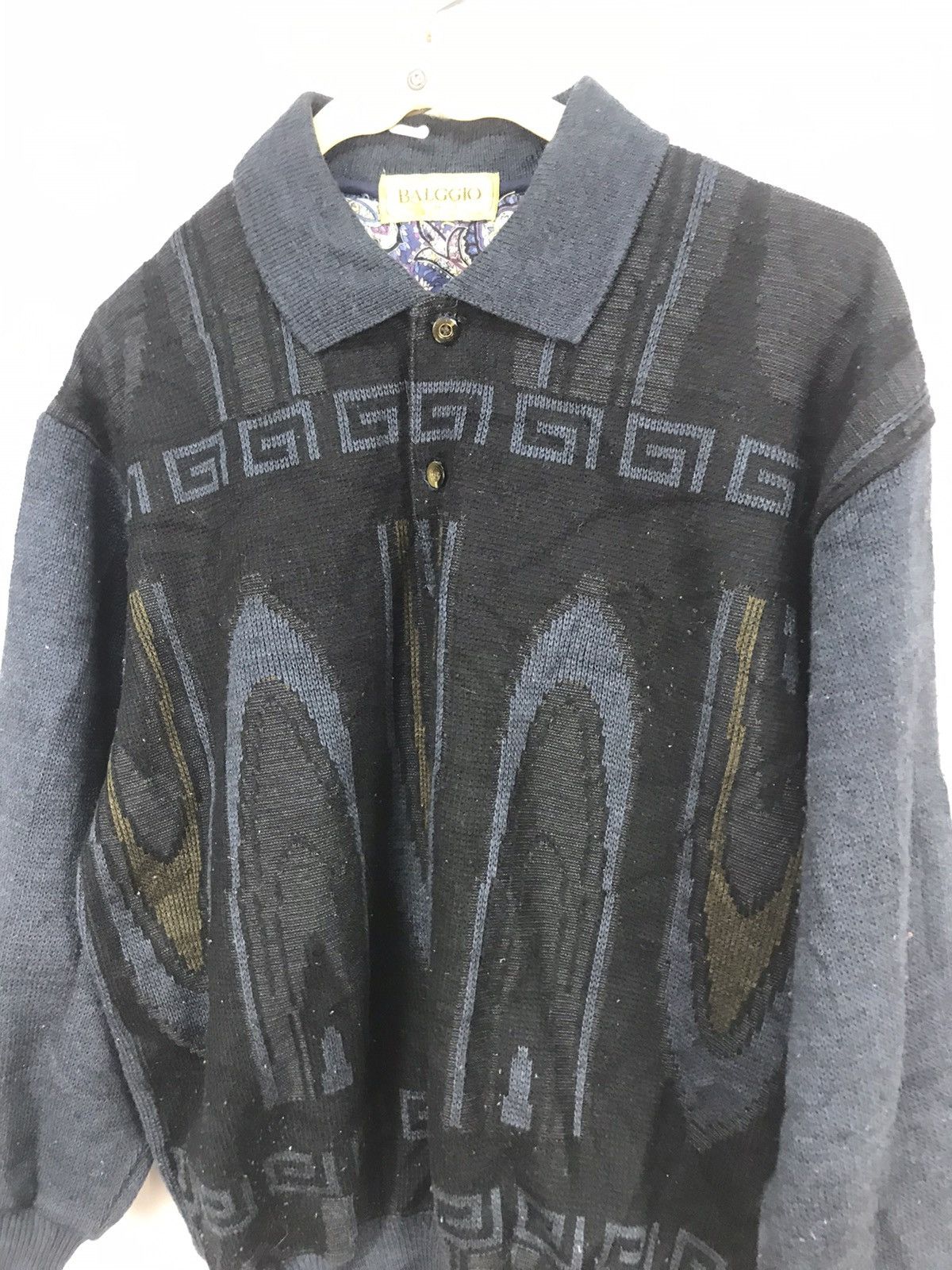 Japanese Brand × Vintage Vintage knit polos sweatshirt printed by balggio Size US M / EU 48-50 / 2 - 6 Thumbnail