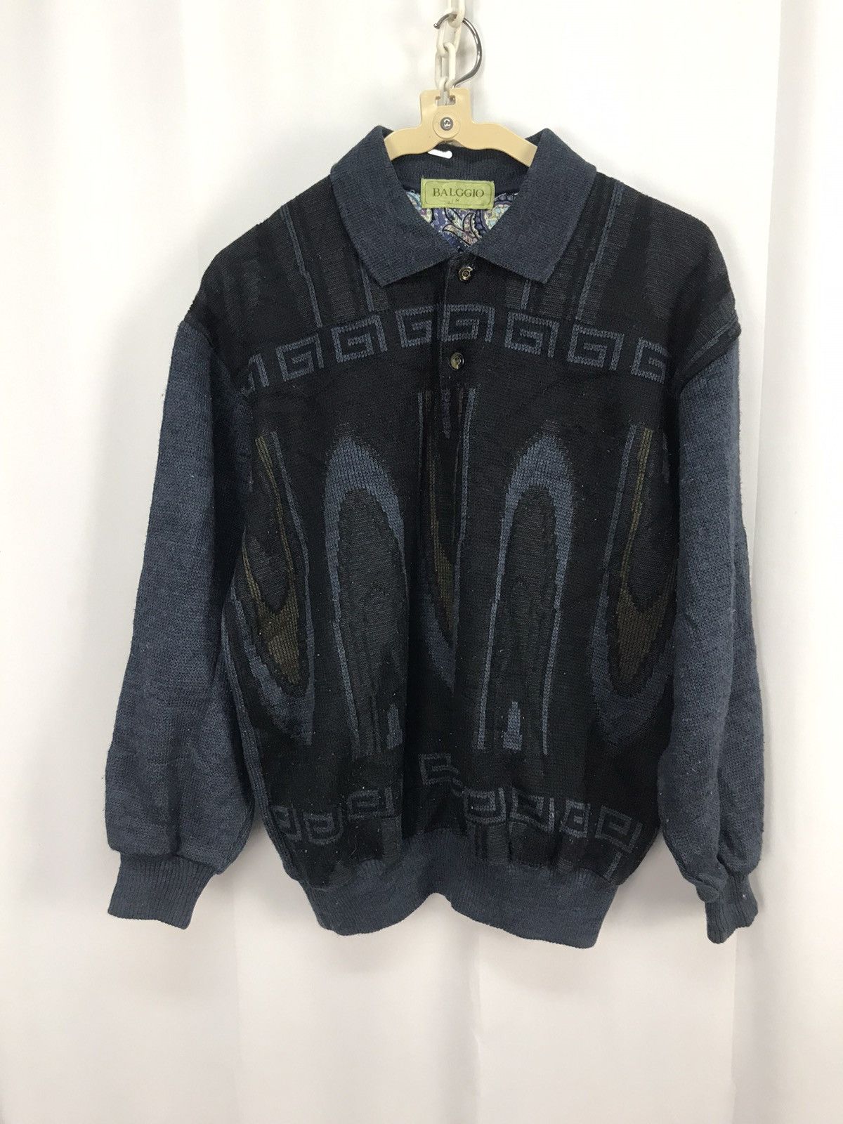 Japanese Brand × Vintage Vintage knit polos sweatshirt printed by balggio Size US M / EU 48-50 / 2 - 7 Thumbnail