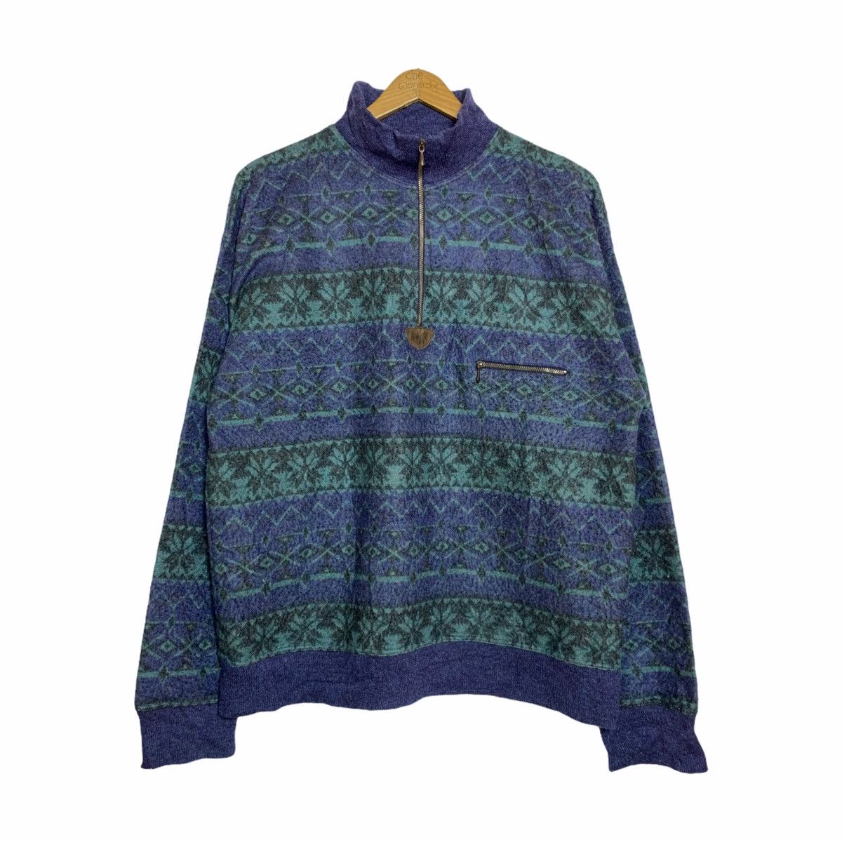 image of L L Bean x Navajo Vintage L.l Bean Navajo Quarter Lampo Zipper Made In Italy, Men's (Size Large)