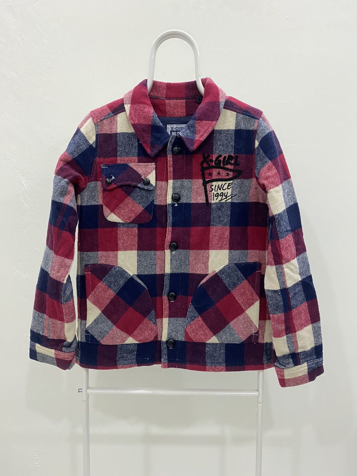 image of Hype Xgirl Button Up Shirts in Red, Women's (Size Small)