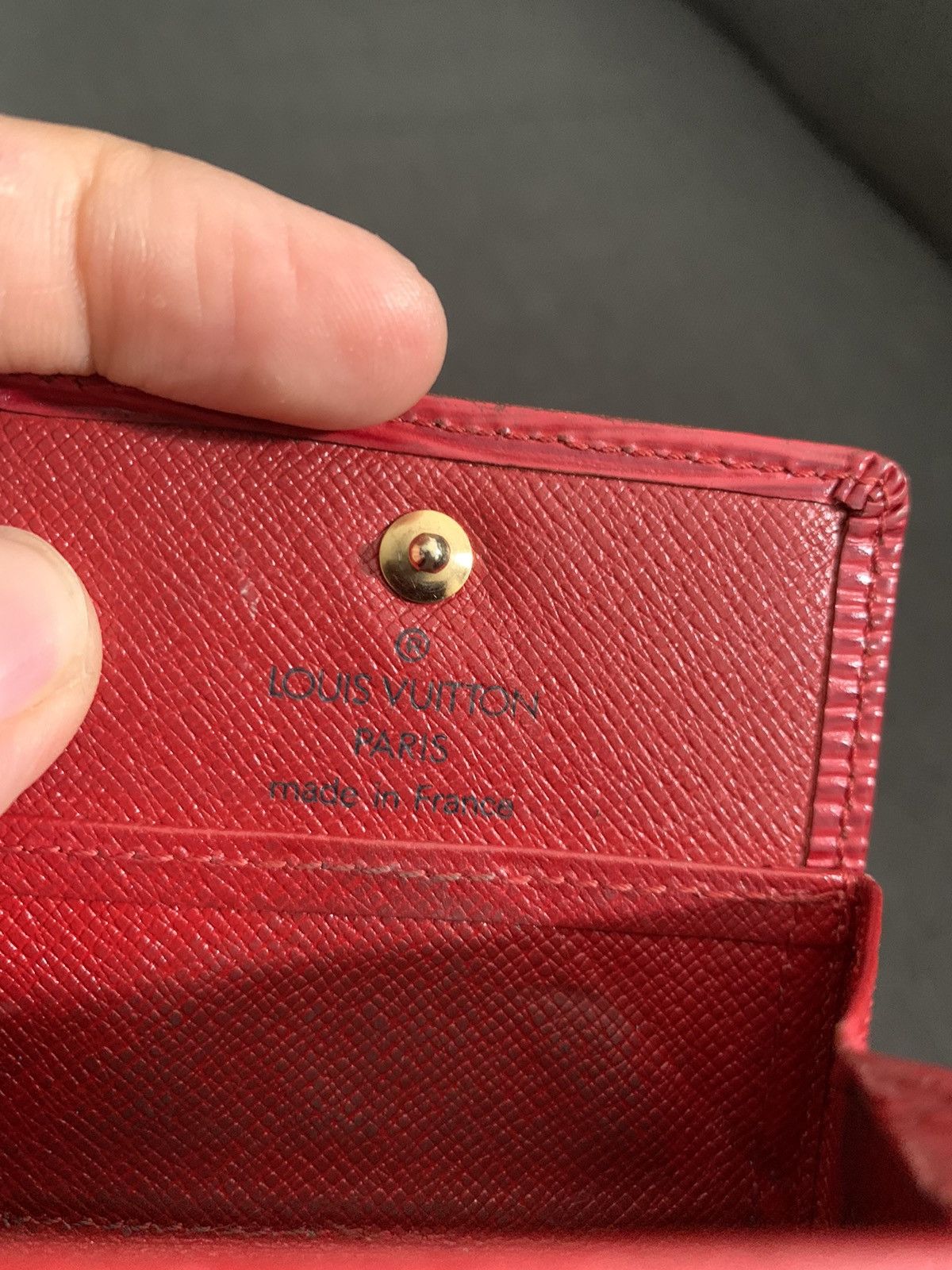 Louis Vuitton Louis Vuitton Coin Wallet Leather Red Size ONE SIZE - 5 Thumbnail