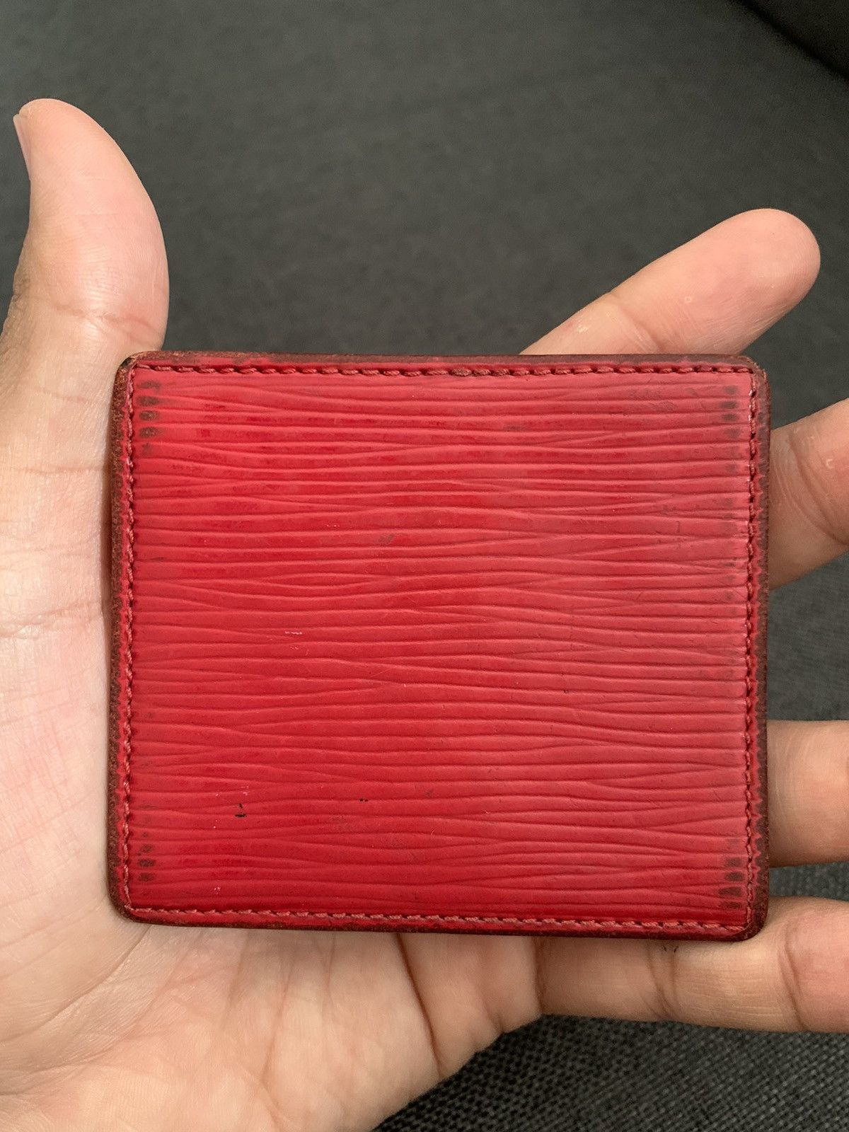 Louis Vuitton Louis Vuitton Coin Wallet Leather Red Size ONE SIZE - 3 Thumbnail