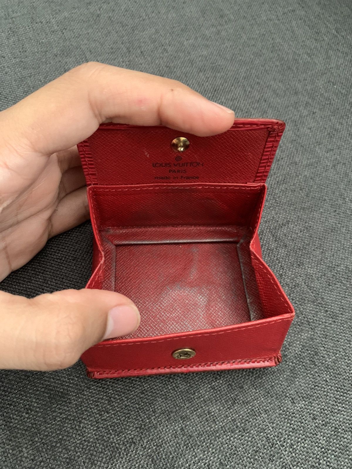 Louis Vuitton Louis Vuitton Coin Wallet Leather Red Size ONE SIZE - 4 Thumbnail