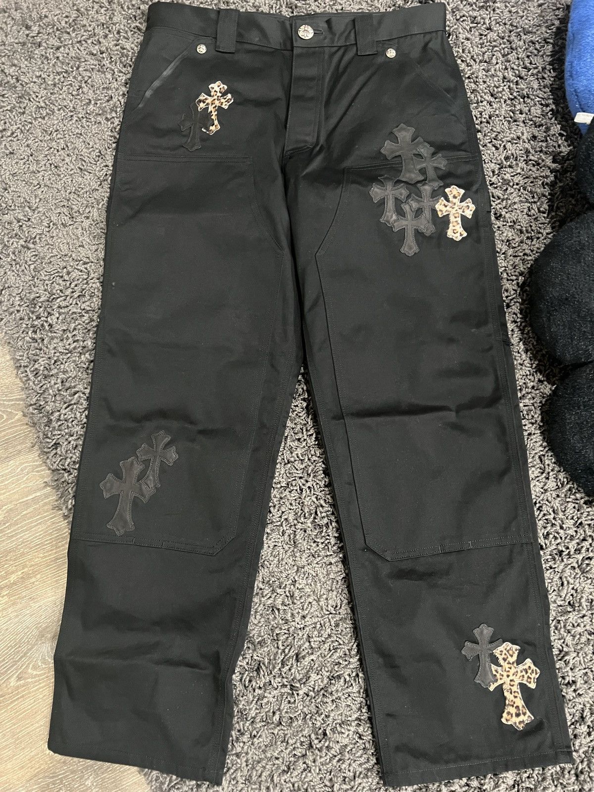 Chrome Hearts Chrome hearts double knee carpenter with 23 patches sz34 Size US 34 / EU 50 - 1 Thumbnail