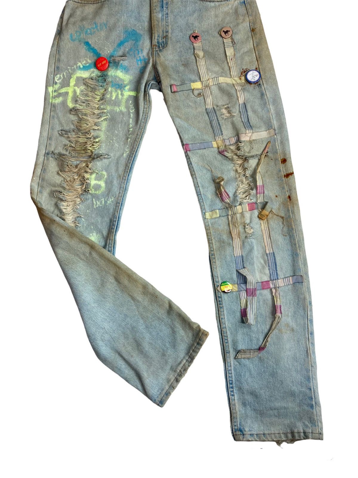 Levi's × Vintage VINTAGE LEVIS TRASHED DISTRESSED DENIM Size US 31 - 1 Thumbnail