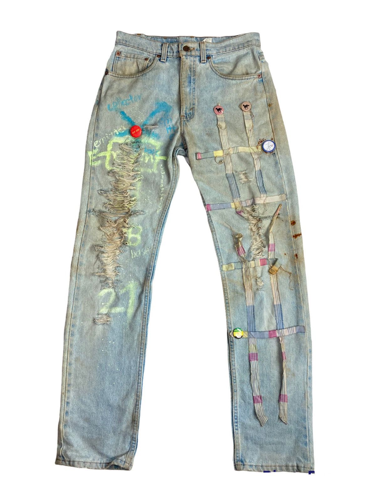 Levi's × Vintage VINTAGE LEVIS TRASHED DISTRESSED DENIM Size US 31 - 2 Thumbnail