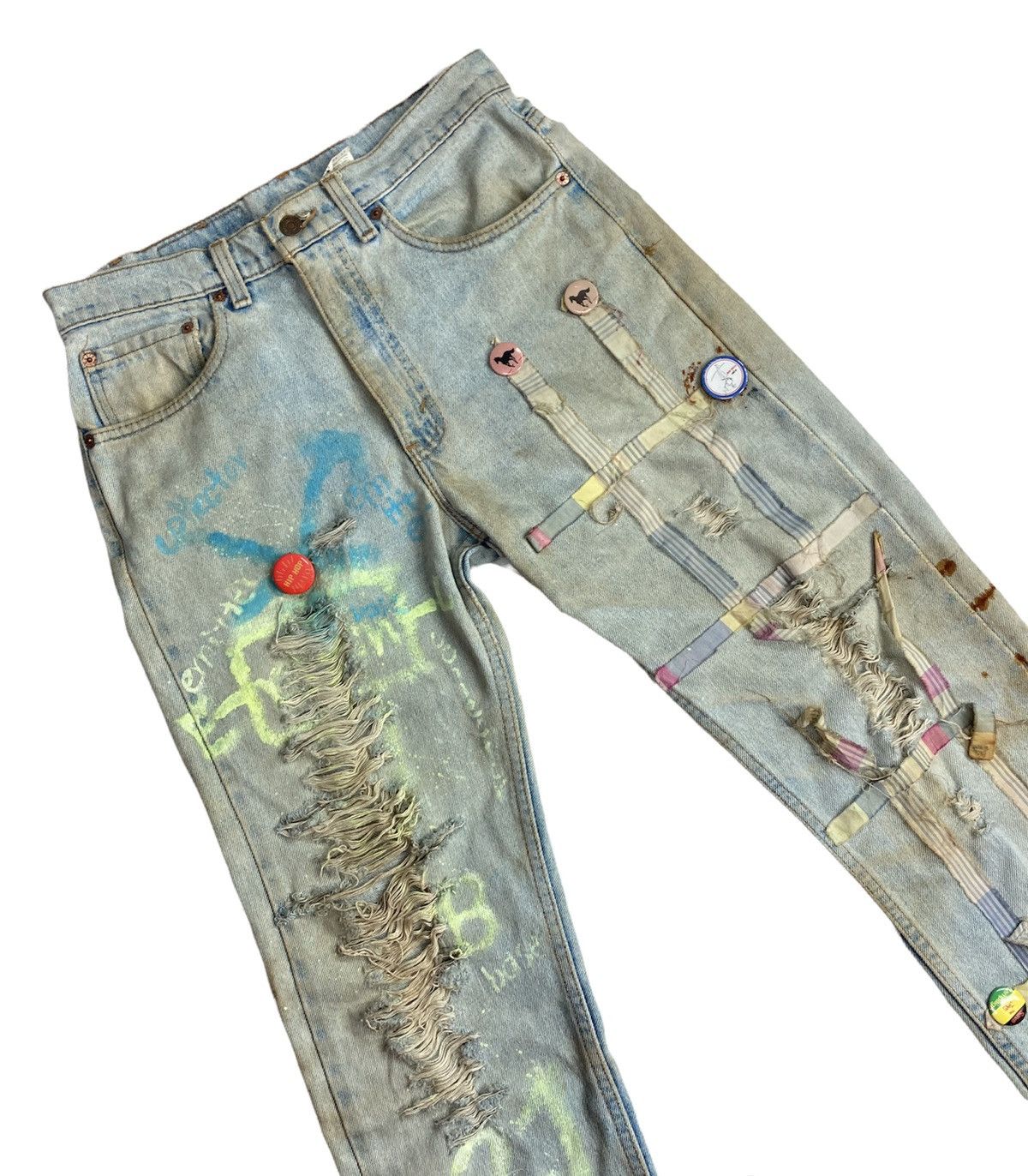Levi's × Vintage VINTAGE LEVIS TRASHED DISTRESSED DENIM Size US 31 - 3 Thumbnail