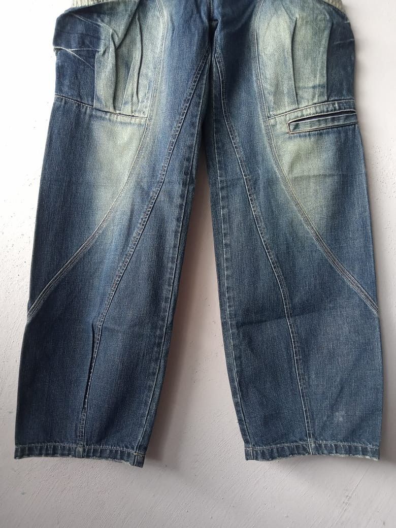 JNCO Side Pocket Distressed Balloon Jeans Denim Size US 28 / EU 44 - 3 Thumbnail