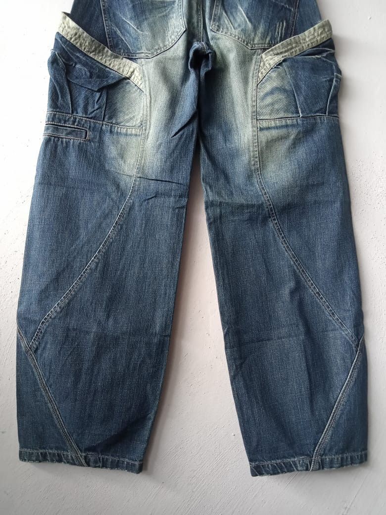 JNCO Side Pocket Distressed Balloon Jeans Denim Size US 28 / EU 44 - 6 Thumbnail