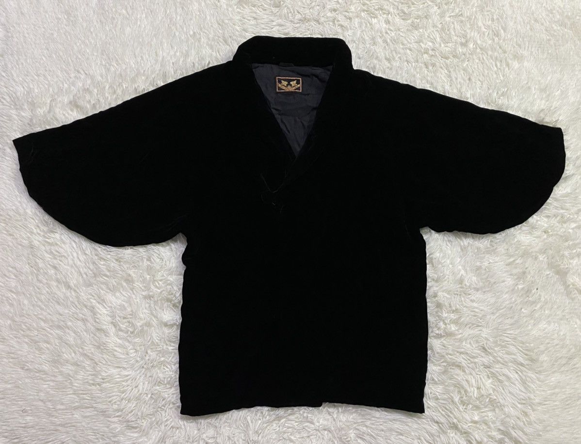 Velvet Black Velvet Kimono Style Jacket Made in Germany Size US M / EU 48-50 / 2 - 2 Thumbnail