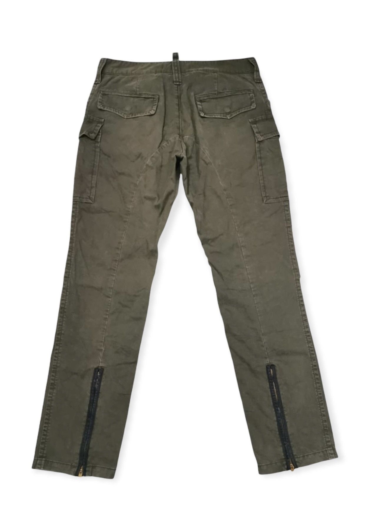 Japanese Brand Disciple Motorcyclist Leather Trim Biker Style Cargo Pants Size US 31 - 7 Thumbnail