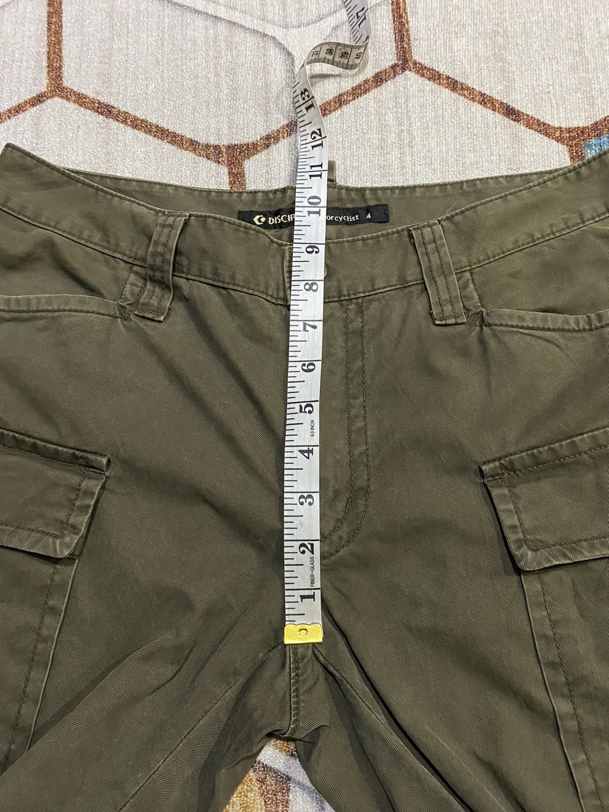 Japanese Brand Disciple Motorcyclist Leather Trim Biker Style Cargo Pants Size US 31 - 12 Thumbnail