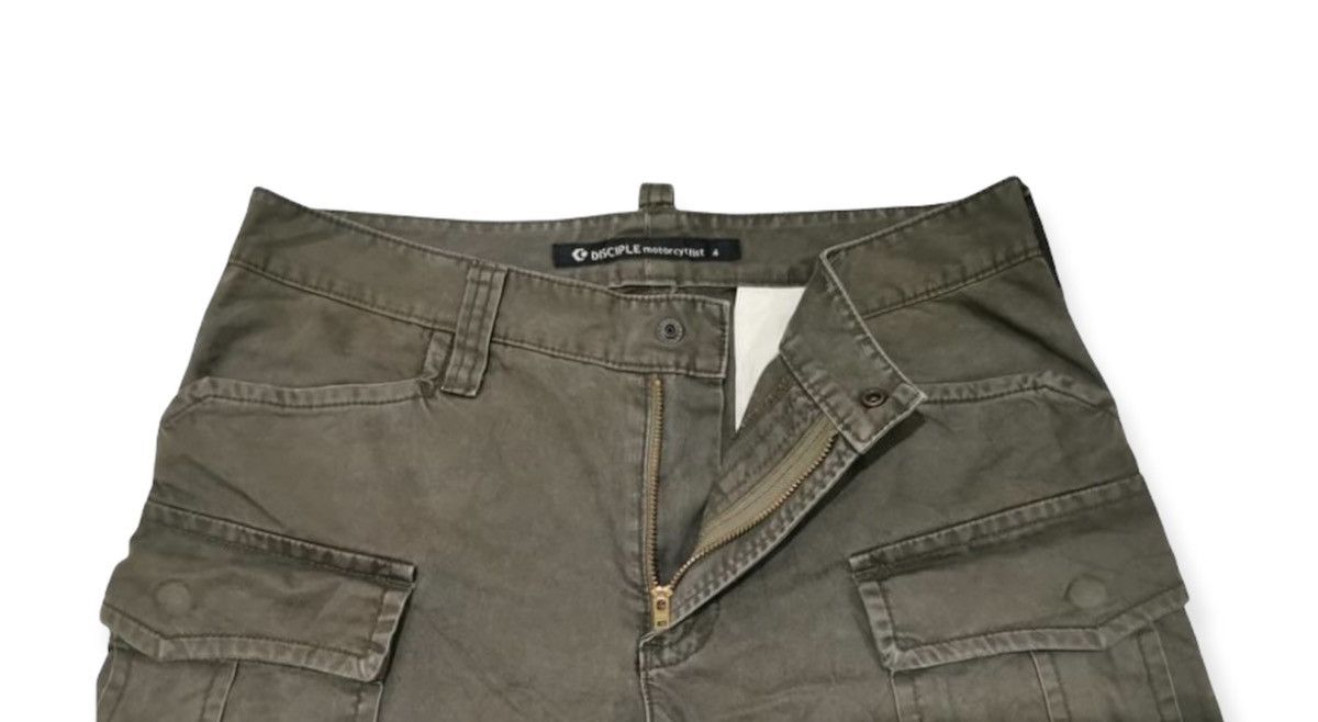 Japanese Brand Disciple Motorcyclist Leather Trim Biker Style Cargo Pants Size US 31 - 3 Thumbnail
