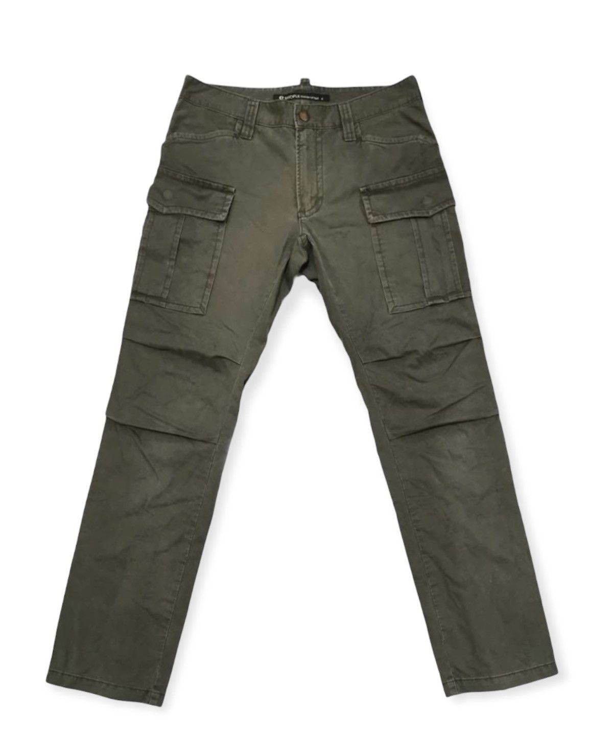 Japanese Brand Disciple Motorcyclist Leather Trim Biker Style Cargo Pants Size US 31 - 1 Thumbnail