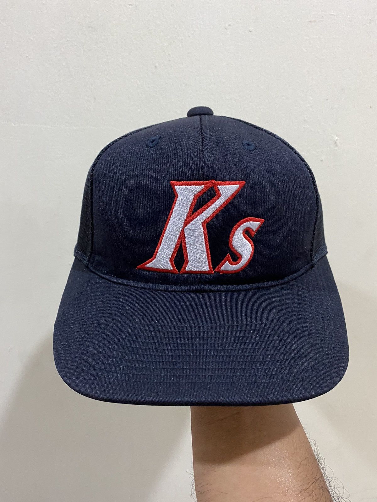 Vintage 🔥Vintage🔥 “KS” Mizuno Japanese Team Baseball Hat Size ONE SIZE - 2 Thumbnail