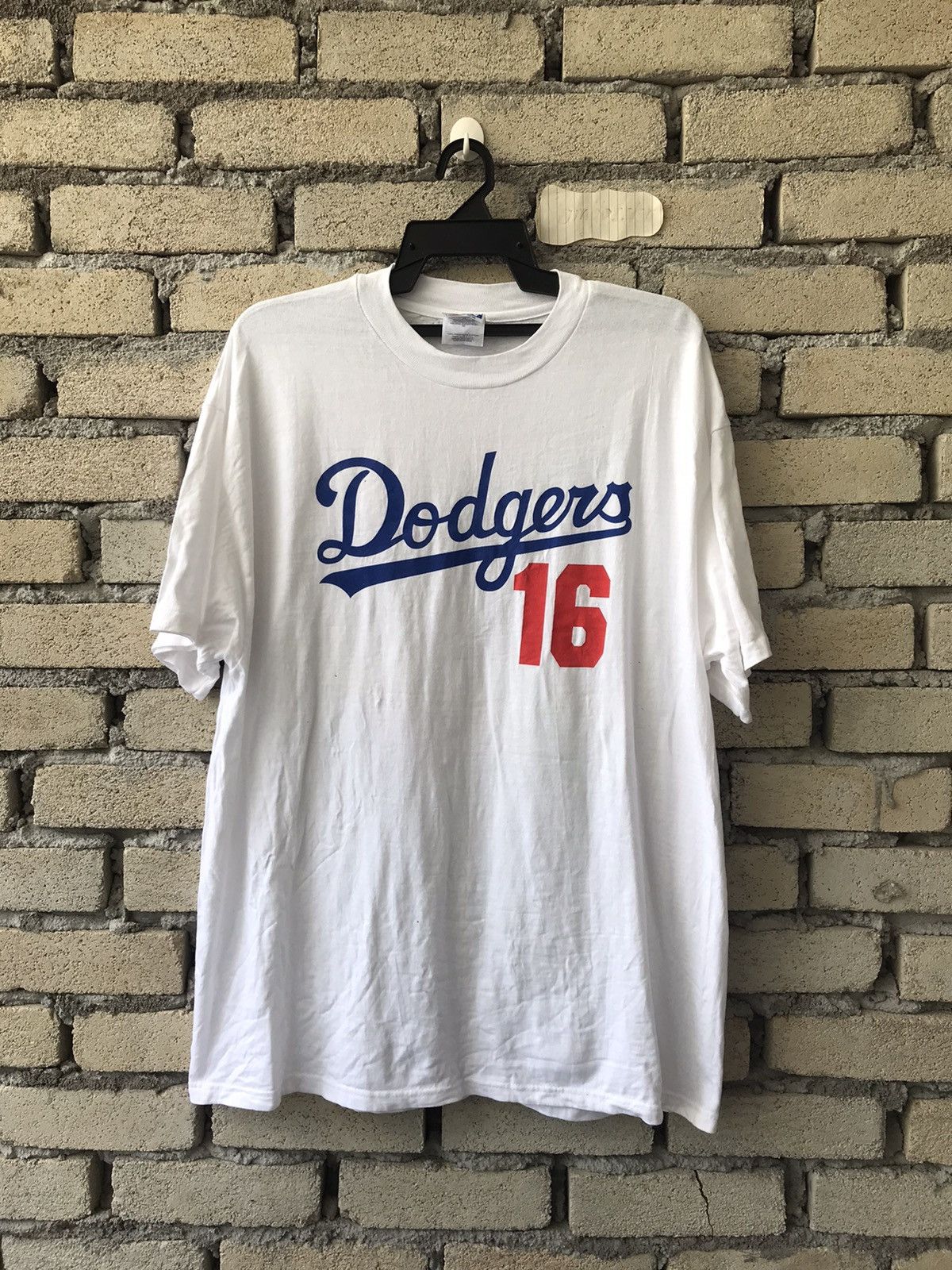 MLB × Vintage Vtg Baseball Dodgers 16 Hideo Nomo Legendary Big Printed Size US XL / EU 56 / 4 - 2 Thumbnail