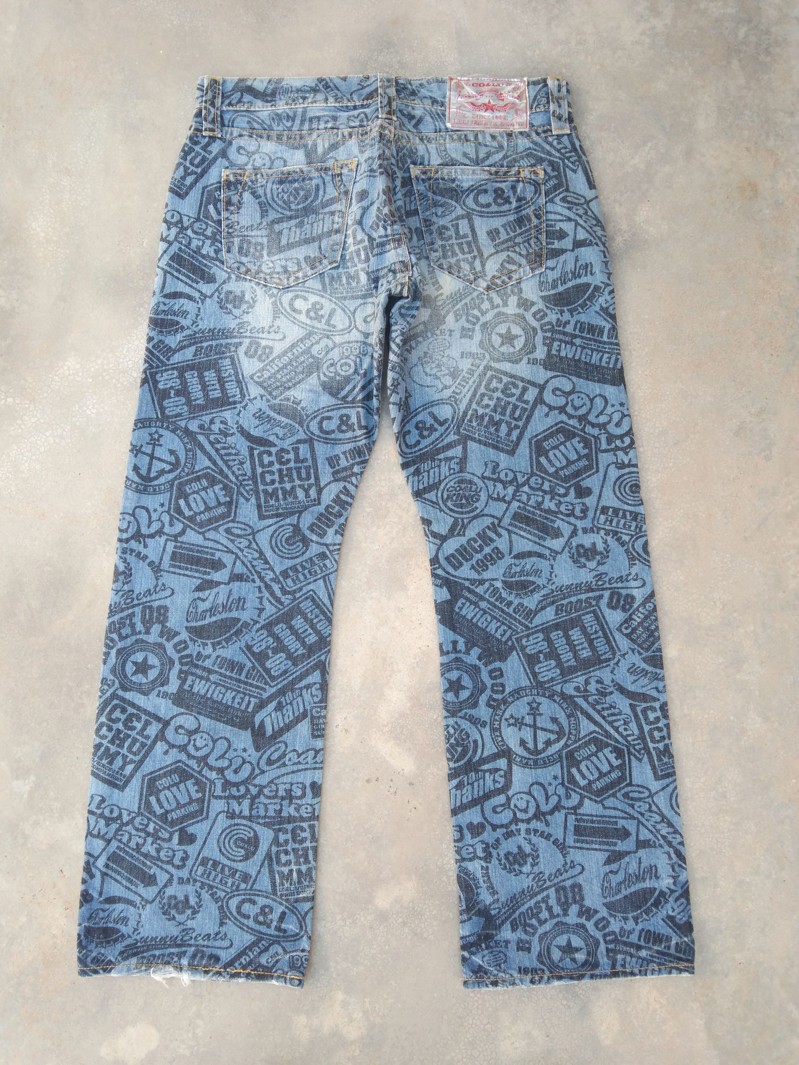 Japanese Brand Vintage Japanese Co&Lu Retro Punk Straight Leg Jeans 31x29 Size US 31 - 2 Thumbnail