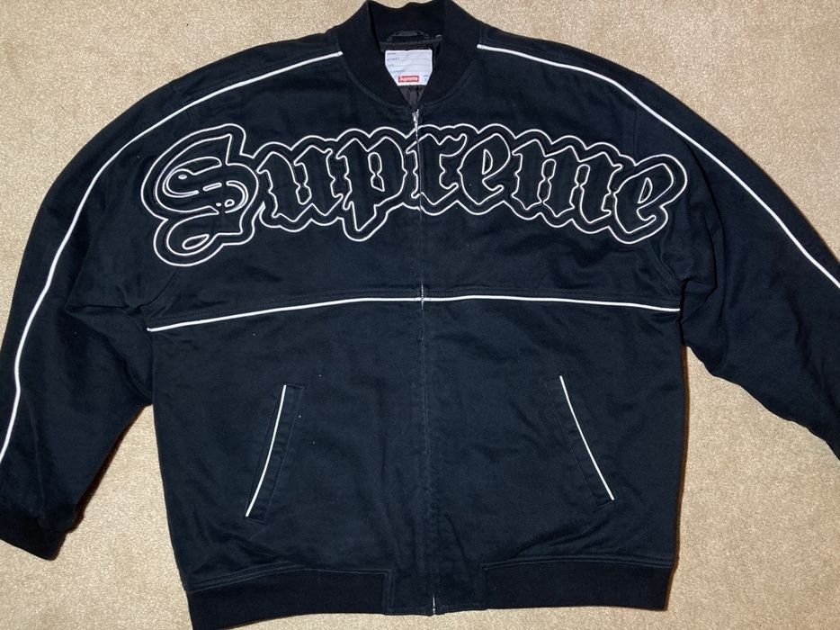 Supreme SS21 Supreme Twill Old English Varsity Jacket Embroidered