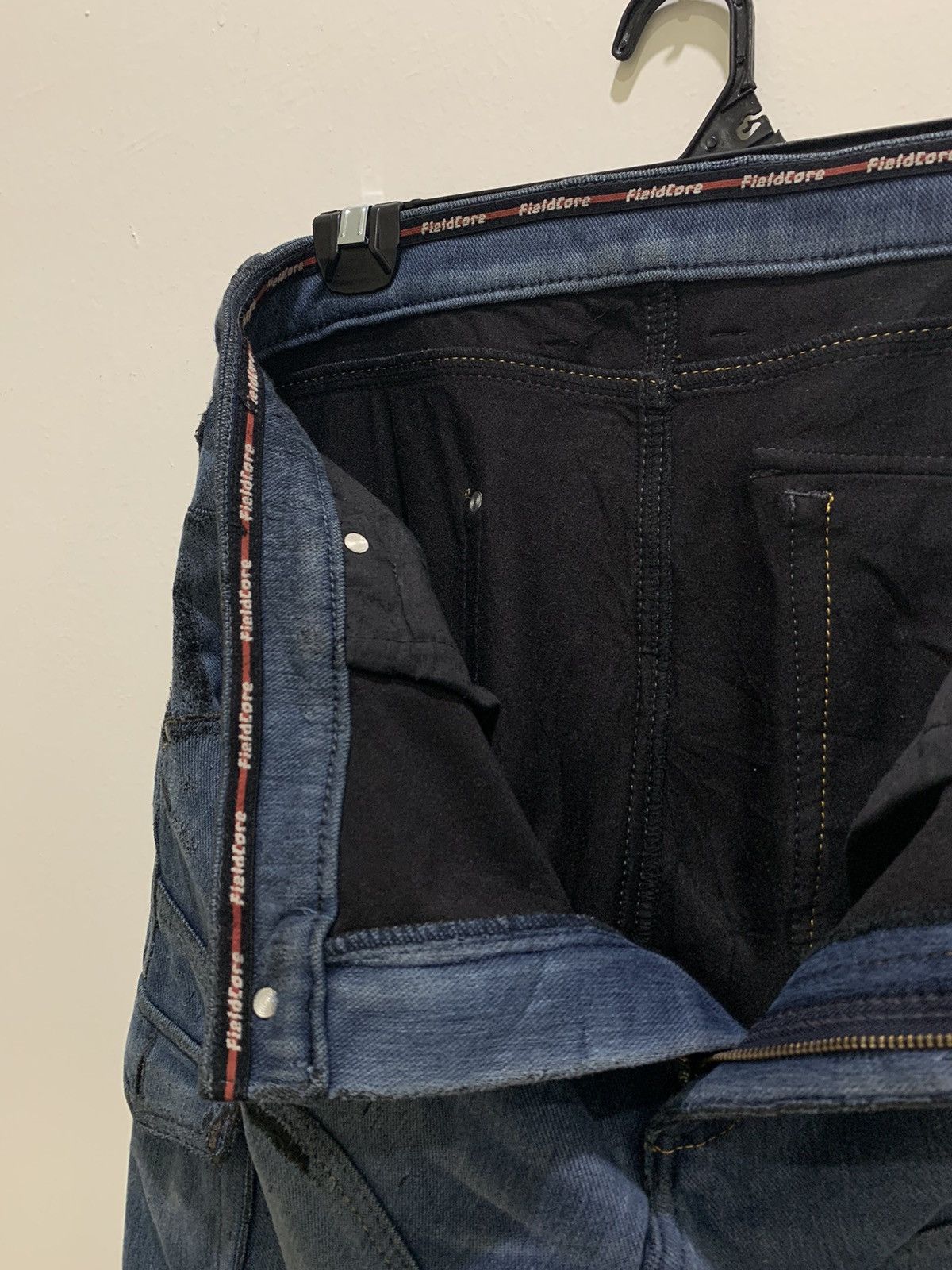 Japanese Brand FIELDCORE Curve Leg 7Pocket Distressed Denim Jean CargoPant Size US 34 / EU 50 - 17 Thumbnail