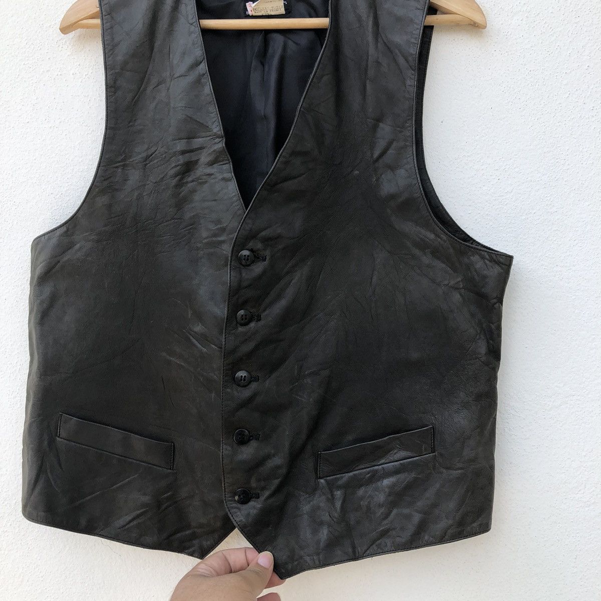 agnes b. VINTAGE WAISTCOATS LEATHER AGNES B MADE IN FRANCE Size US M / EU 48-50 / 2 - 3 Thumbnail