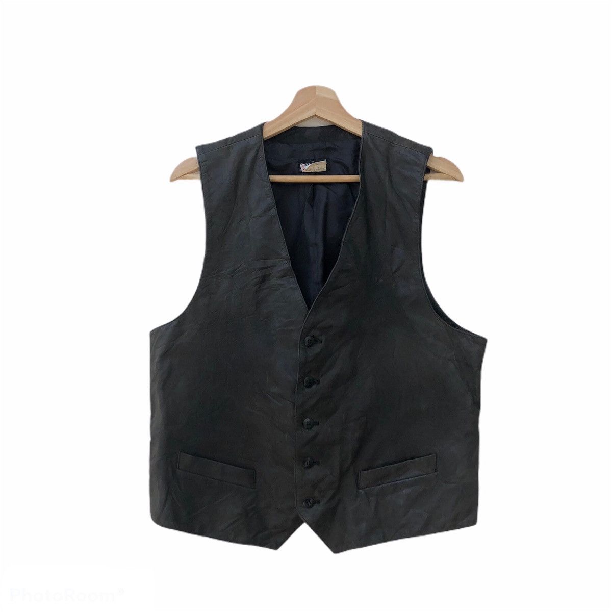 agnes b. VINTAGE WAISTCOATS LEATHER AGNES B MADE IN FRANCE Size US M / EU 48-50 / 2 - 1 Thumbnail