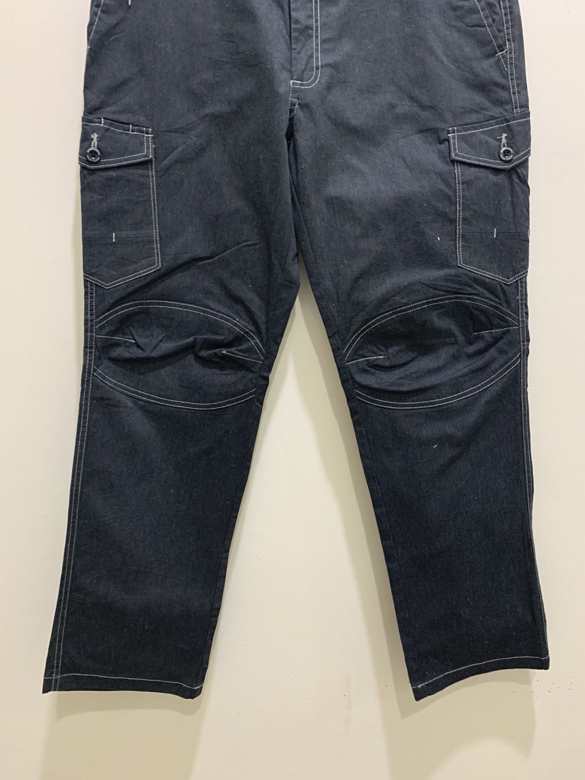 Japanese Brand × Paper Denim & Cloth 96 CLOTH Double Knee Laced Stitch Multipocket Cargo Pant Size US 35 - 5 Thumbnail