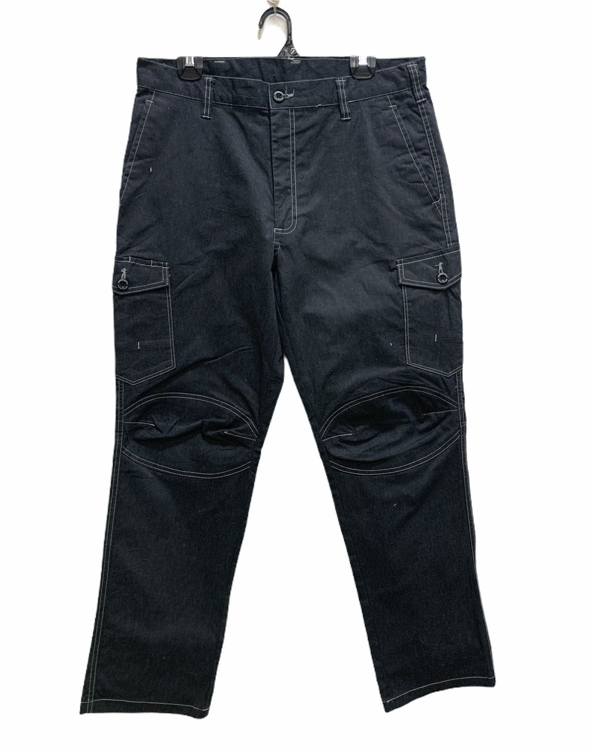 Japanese Brand × Paper Denim & Cloth 96 CLOTH Double Knee Laced Stitch Multipocket Cargo Pant Size US 35 - 1 Thumbnail