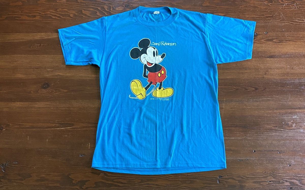 Velva Sheen Vintage 80’s Mickey Mouse Single Stitch Velva Sheen Tee Size US XL / EU 56 / 4 - 1 Thumbnail