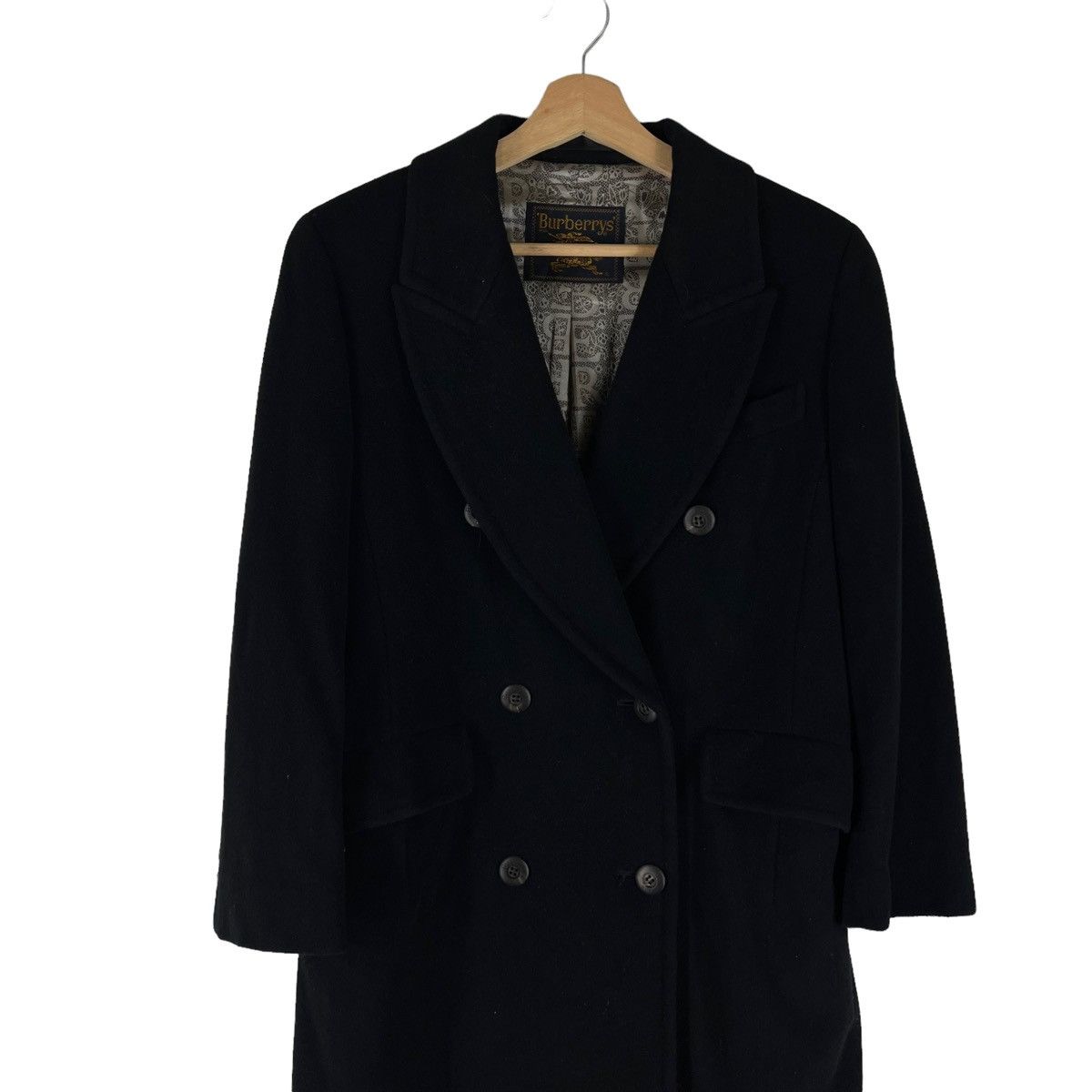 Burberry 🔥RICH BLACK - FLY COATS HERRINGBONE WOOL LONG JACKET Size US M / EU 48-50 / 2 - 2 Thumbnail
