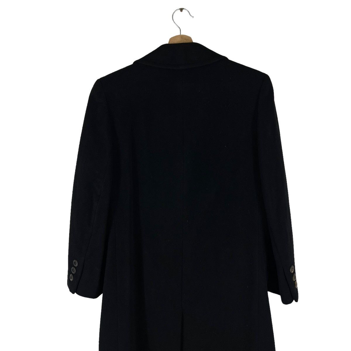 Burberry 🔥RICH BLACK - FLY COATS HERRINGBONE WOOL LONG JACKET Size US M / EU 48-50 / 2 - 9 Thumbnail