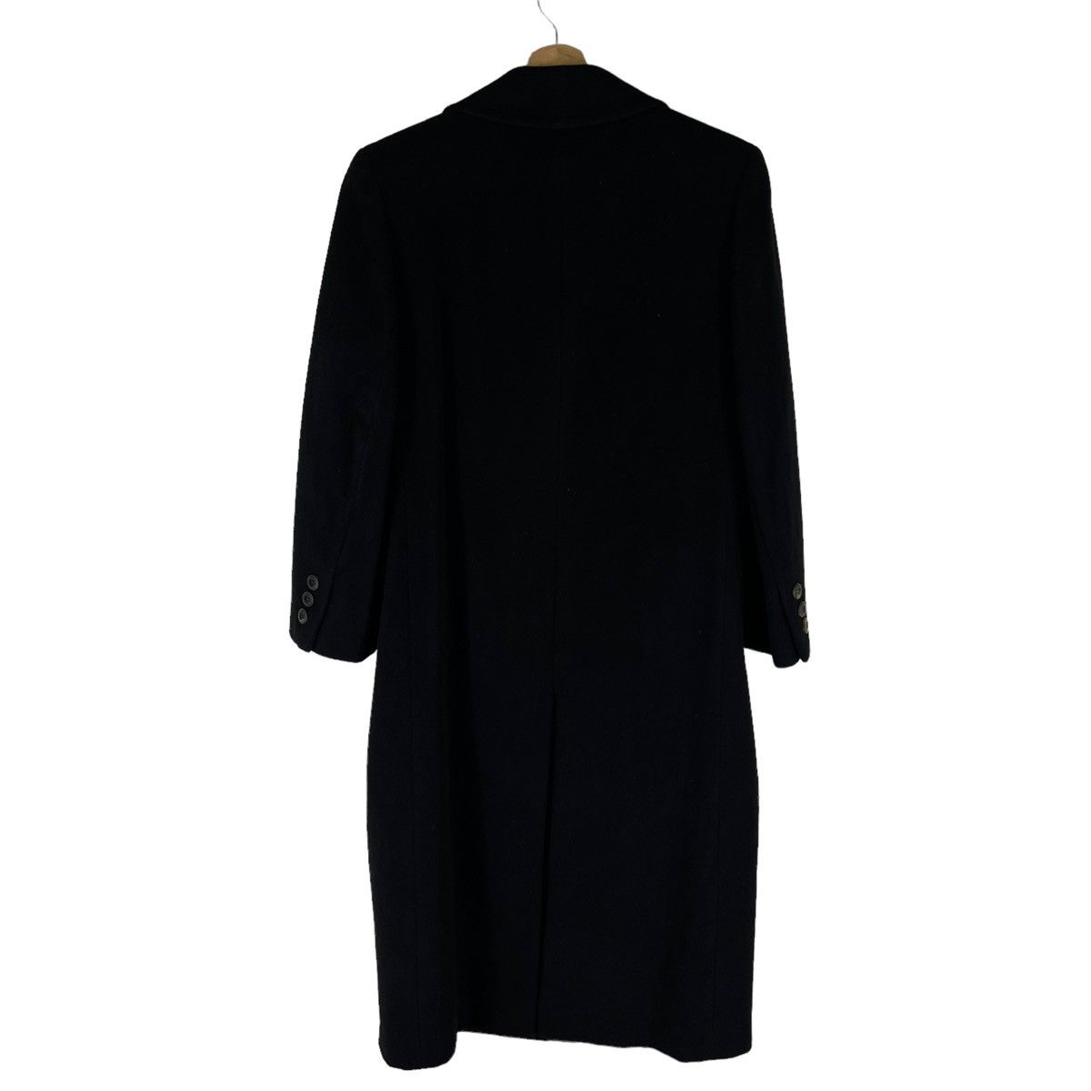 Burberry 🔥RICH BLACK - FLY COATS HERRINGBONE WOOL LONG JACKET Size US M / EU 48-50 / 2 - 8 Thumbnail