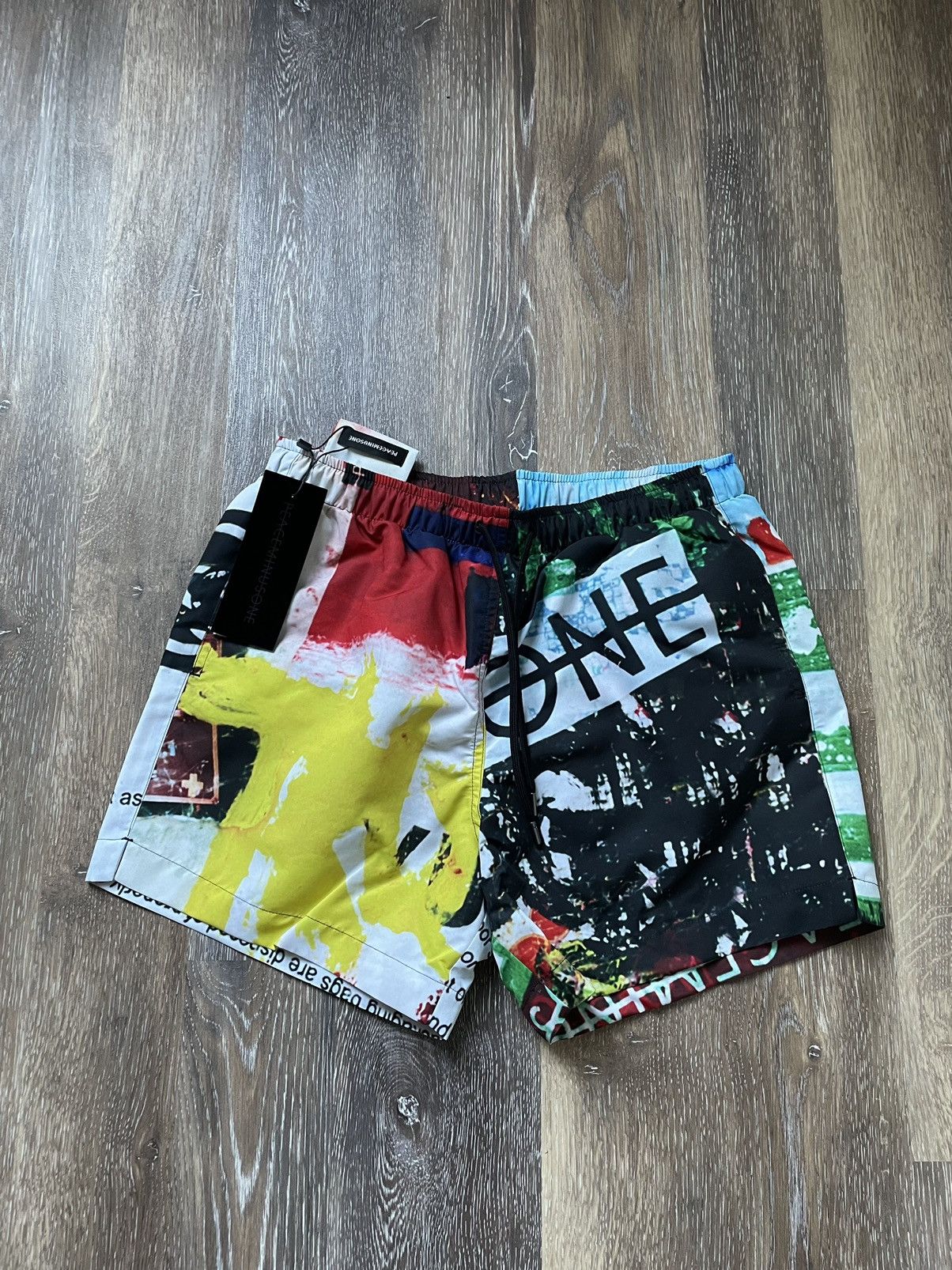 peaceminusone PMO DAISY ALLOVER SHORT PANTS #1 SKY BLUE