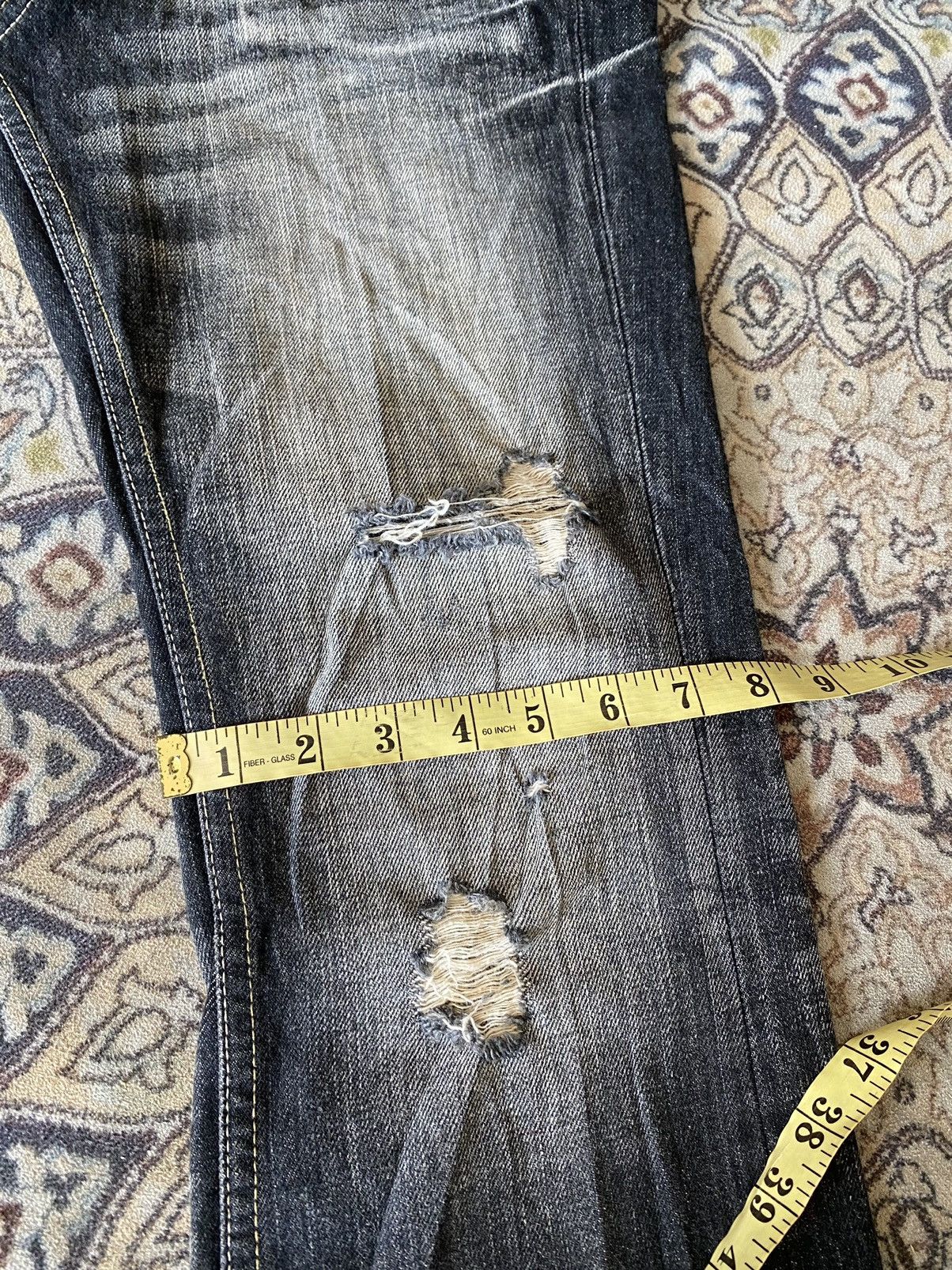 Vanquish Vanquish Studded Distressed Denim Flare Jeans LGB Size US 30 / EU 46 - 20 Thumbnail