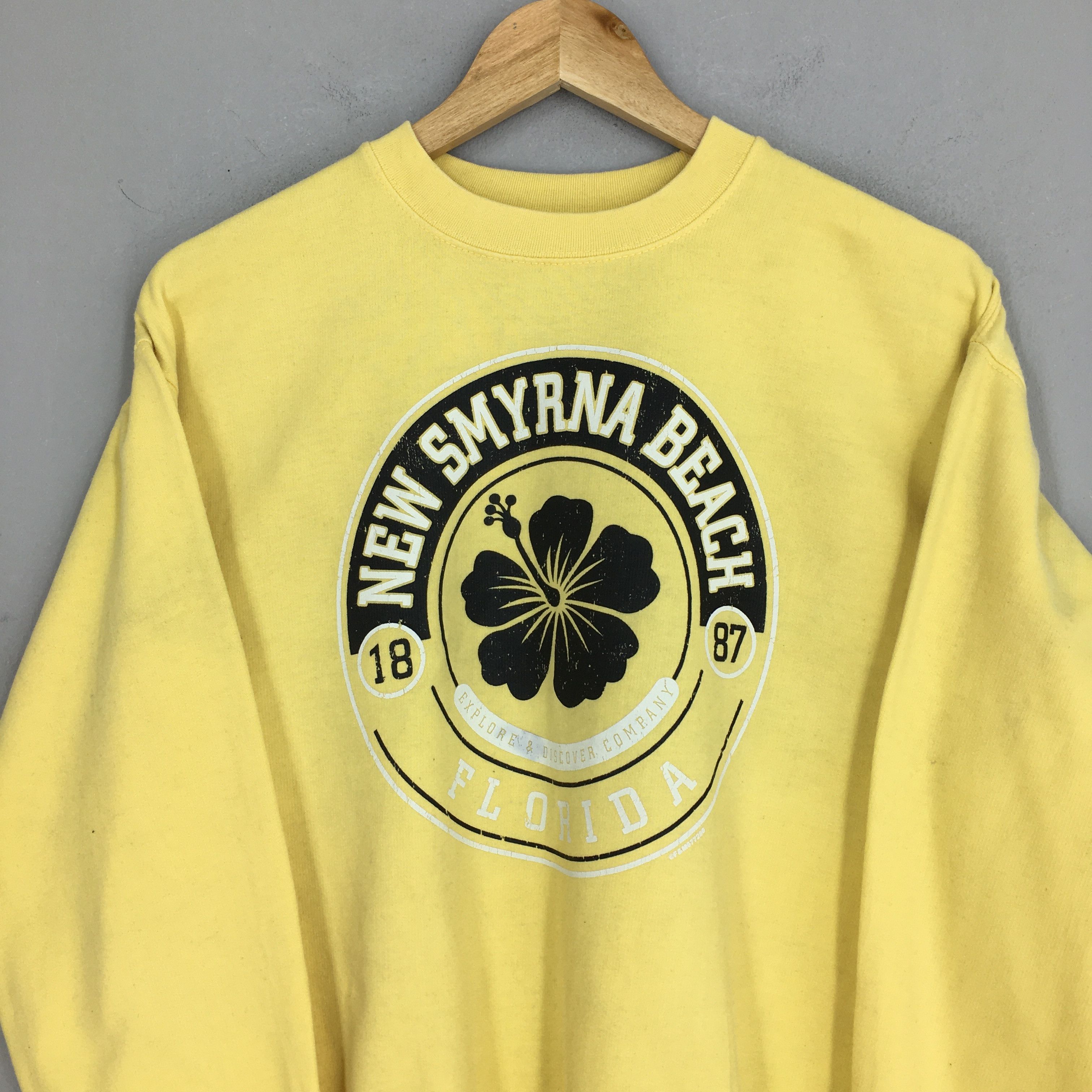 Pacific and Co. × Vintage Vintage 90s New Smyrna Beach Florida Sweatshirt Medium Size US M / EU 48-50 / 2 - 2 Thumbnail